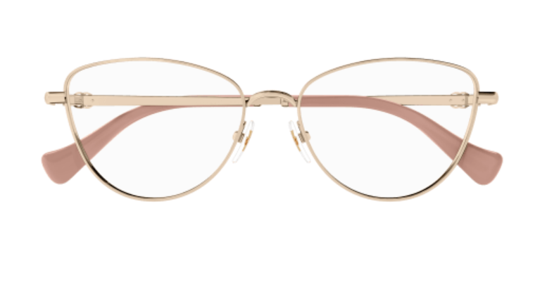 Gucci GG1595O 002 Gold Cat Eye Women's Eyeglasses - Stylish Designer Glasses for Women, Luxury Fashion Sunglasses, Perfect for Everyday Wear & Fashion Accessories