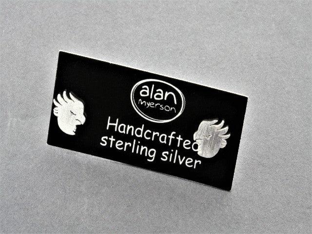 Sterling Silver Cockatoo Face Stud Earrings - Unique Handmade Bird Jewelry for Women - Perfect for Casual Wear, Parties & Gifts