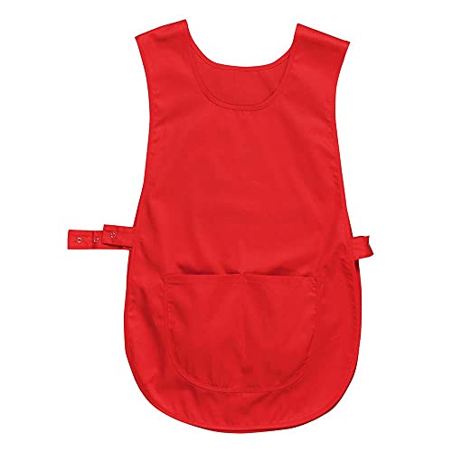 Portwest Men's Red XXL Workwear Tabbard with Pocket - Durable Safety Vest for Construction, Warehouse & Outdoor Work