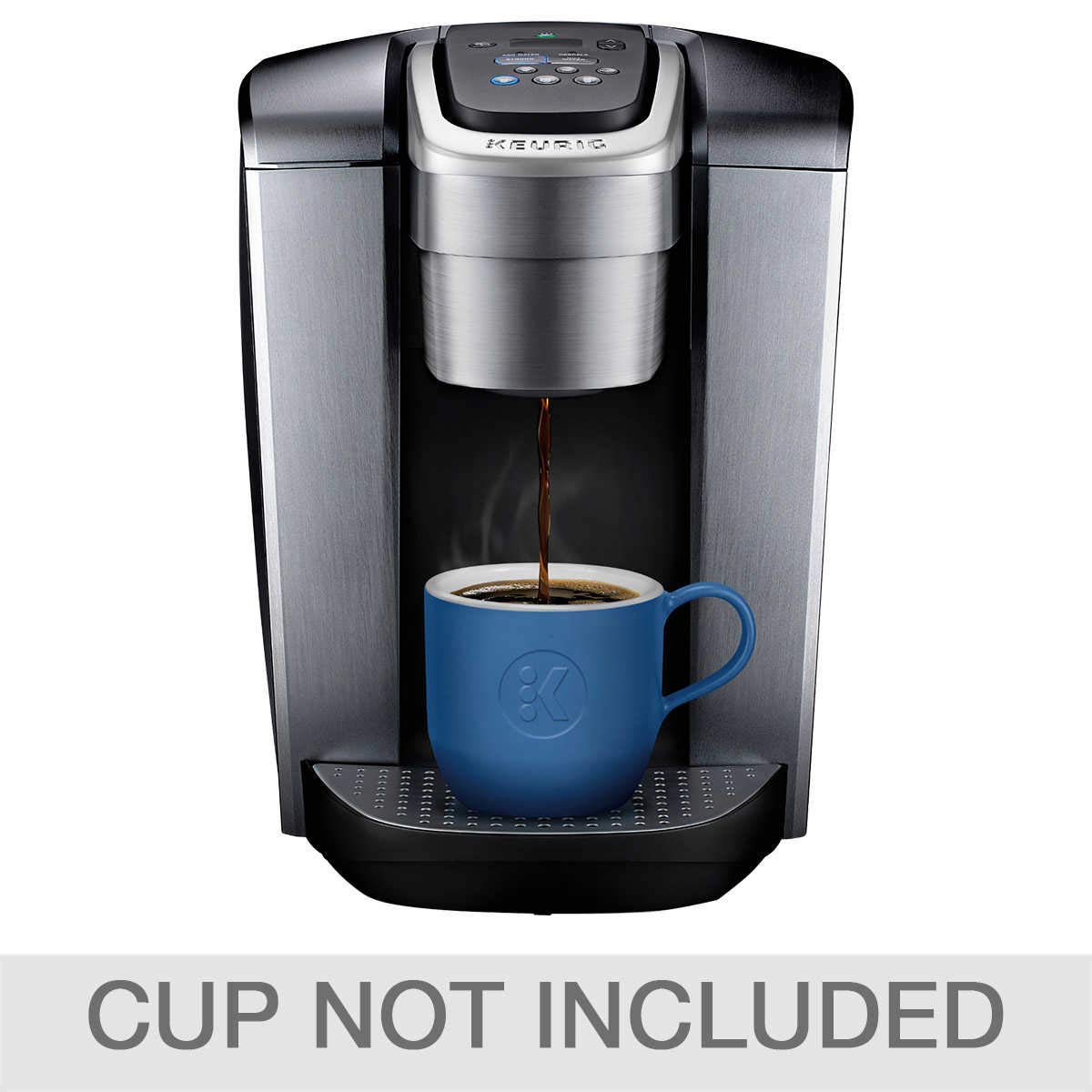 Keurig K-Elite Single Serve Coffee Maker with 15 K-Cup Pods, Water Filter & Reusable My K-Cup - Brushed Silver - Perfect for Home, Office & Dorm Use