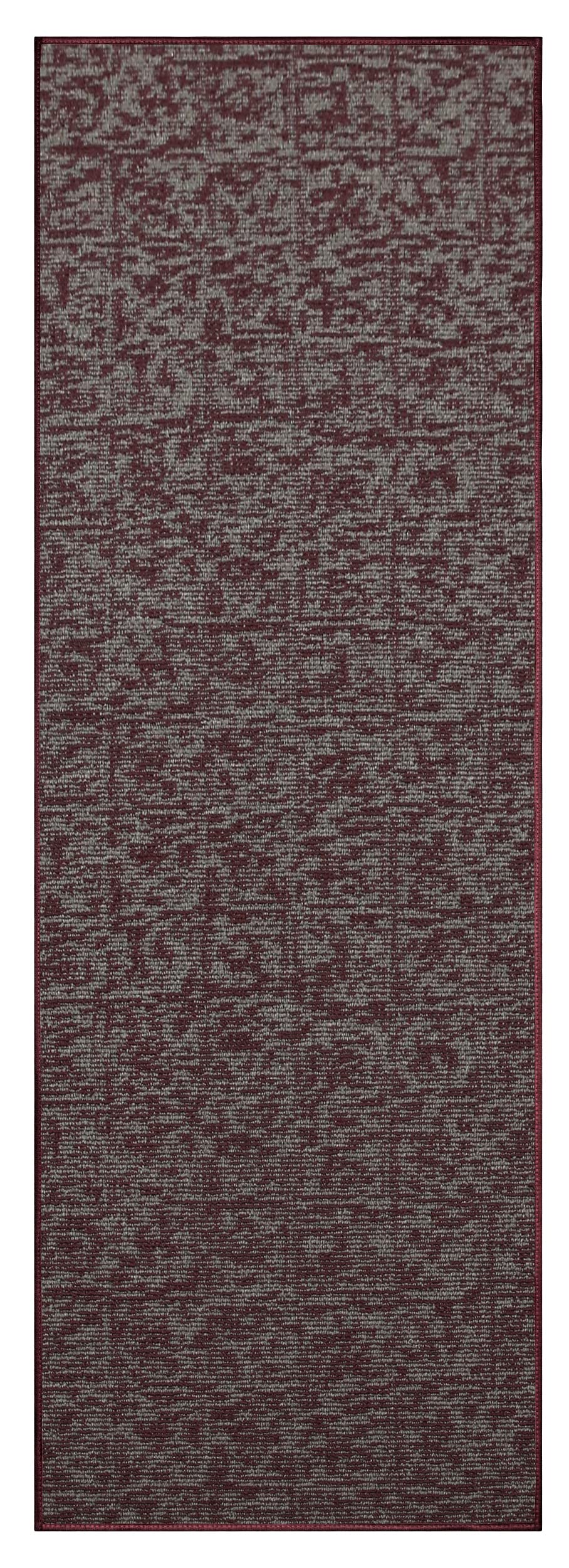 Geometric Pattern Indoor/Outdoor Area Rug - Burgundy Abstract Runner Carpet for Hallway, Living Room & Dining Room | USA-Made 3'x18' Commercial Rug | Perfect for Home Decor, Office Spaces & High-Traffic Areas