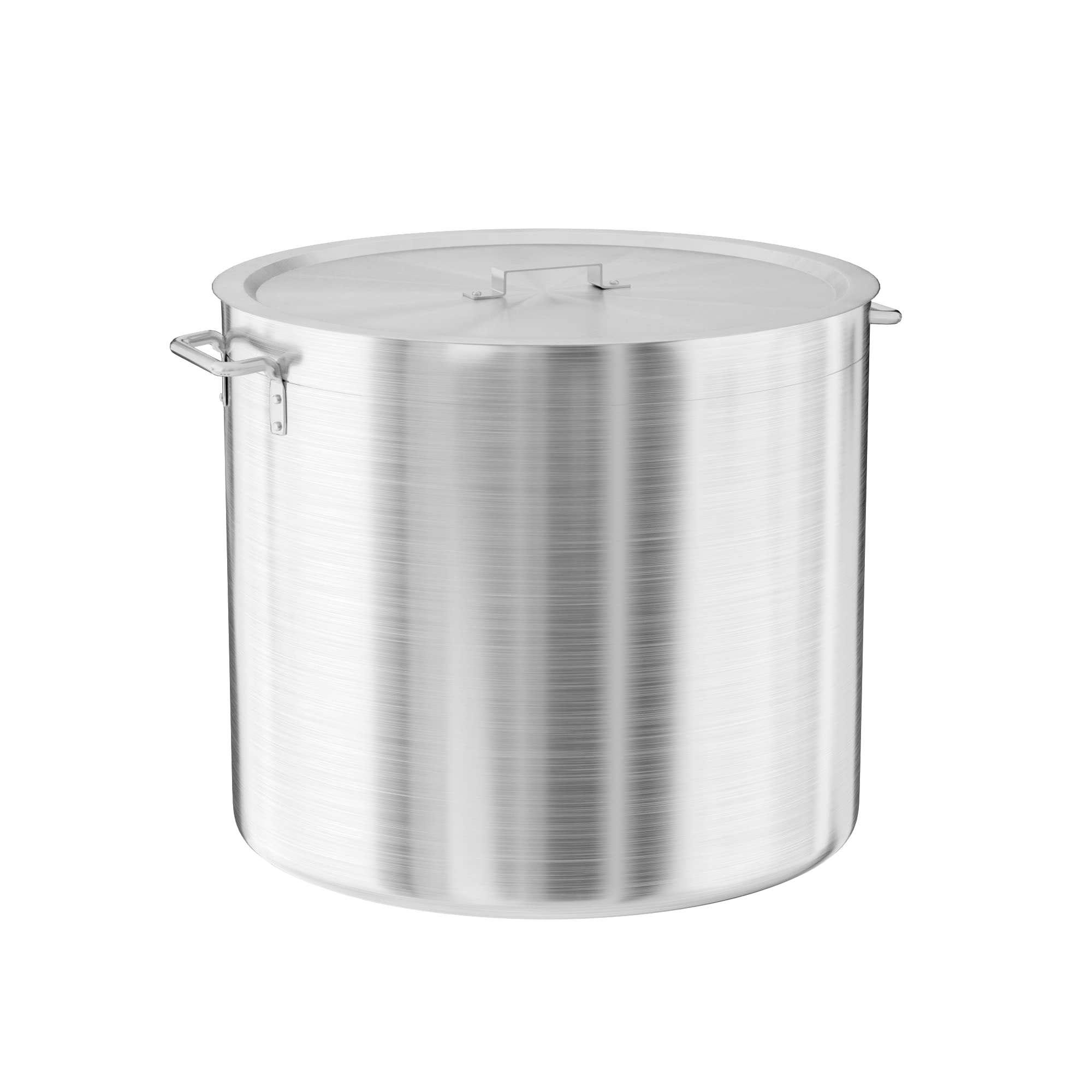 100 Qt. Heavy-Duty Aluminum Stock Pot with Lid – Perfect for Large Batch Cooking, Canning, and Catering