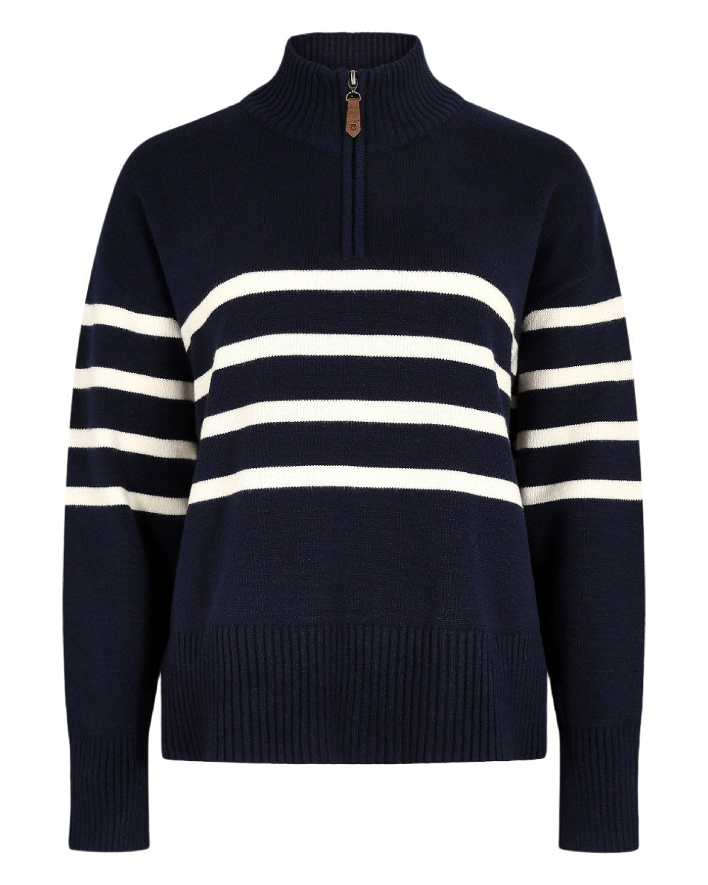 Dubarry Women's Fonthill Zip Neck Sweater - Cozy Winter Pullover for Casual Outings & Outdoor Activities
