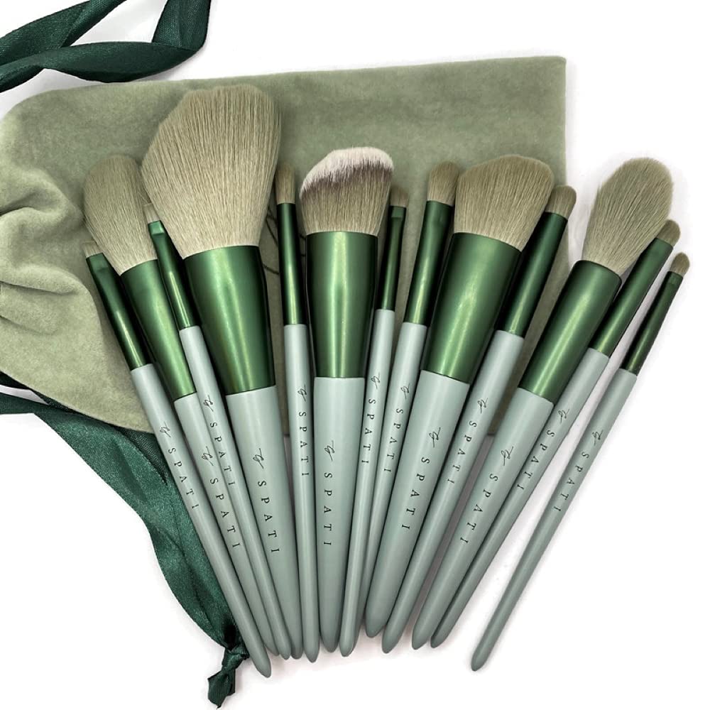 SPATI 13-Piece Premium Synthetic Makeup Brush Set - Foundation, Blending, Powder, Blush, Concealer & Eyeshadow Brushes for Flawless Makeup Application | Perfect for Daily Use, Professional Makeup Artists & Travel