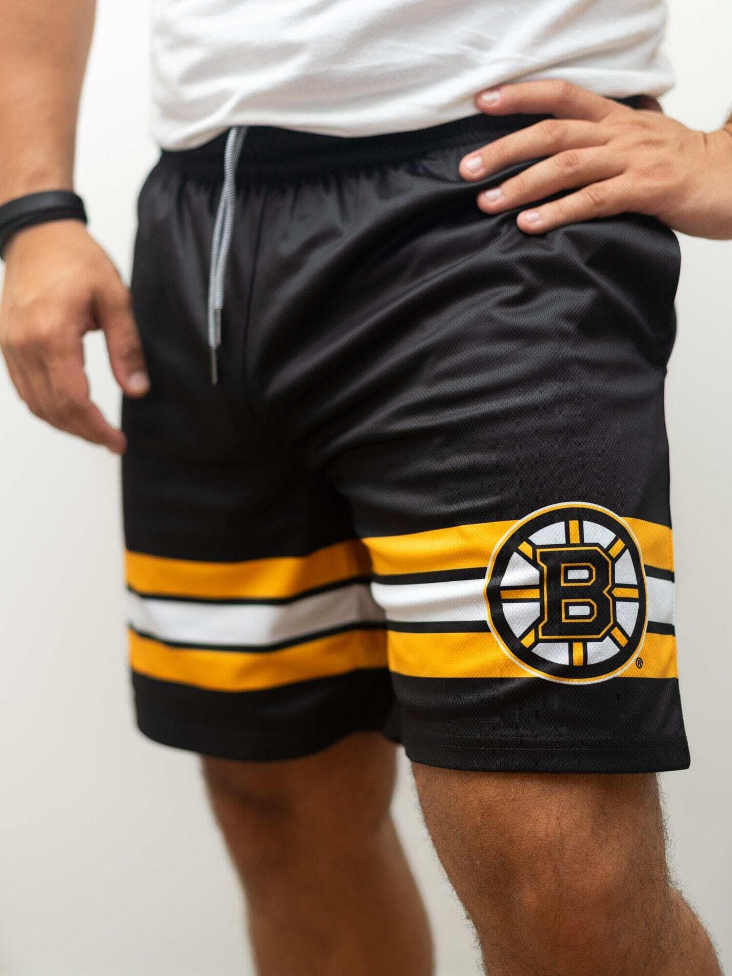 Boston Bruins Mesh Hockey Shorts - Breathable & Lightweight for Men - Perfect for Hockey Games, Training & Casual Wear
