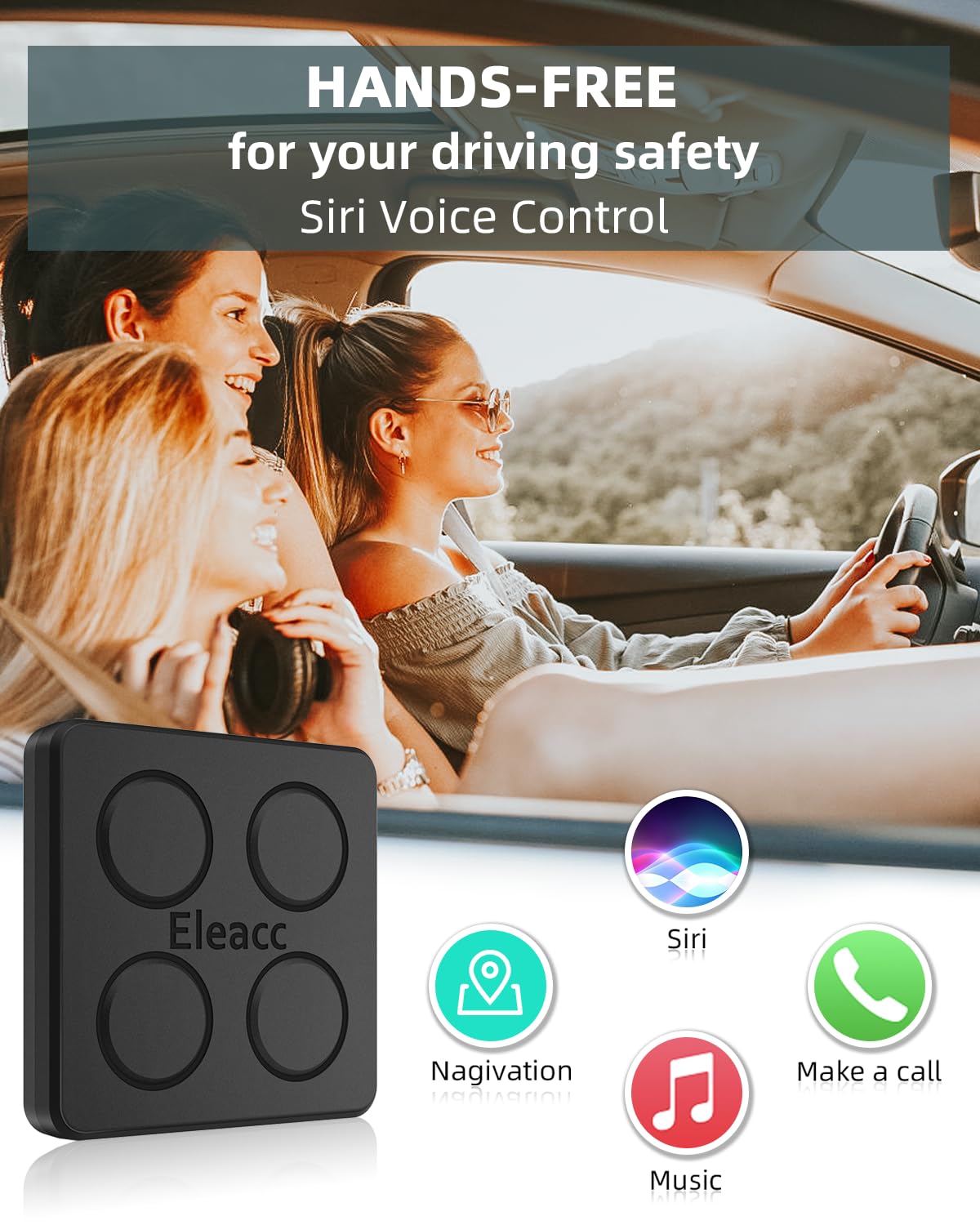 Wireless CarPlay Adapter for iPhone - Convert Wired to Wireless Apple CarPlay, 5.8GHz WiFi Bluetooth Auto Connect Dongle, Mini Size, Compatible with Cars from 2015 & iPhone iOS 10+ - Perfect for Hands-Free Driving, Music Streaming & GPS Navigation