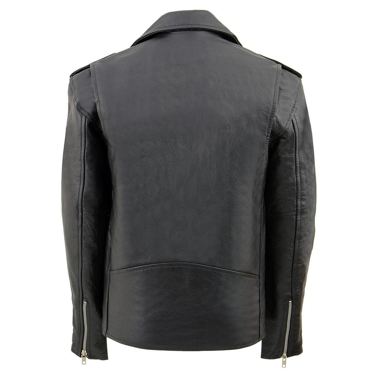 Milwaukee Leather Youth Black Police Biker Jacket LKY1950 - Classic Style Motorcycle Jacket for Teens & Kids - Perfect for Riding, Cosplay & Halloween Costumes