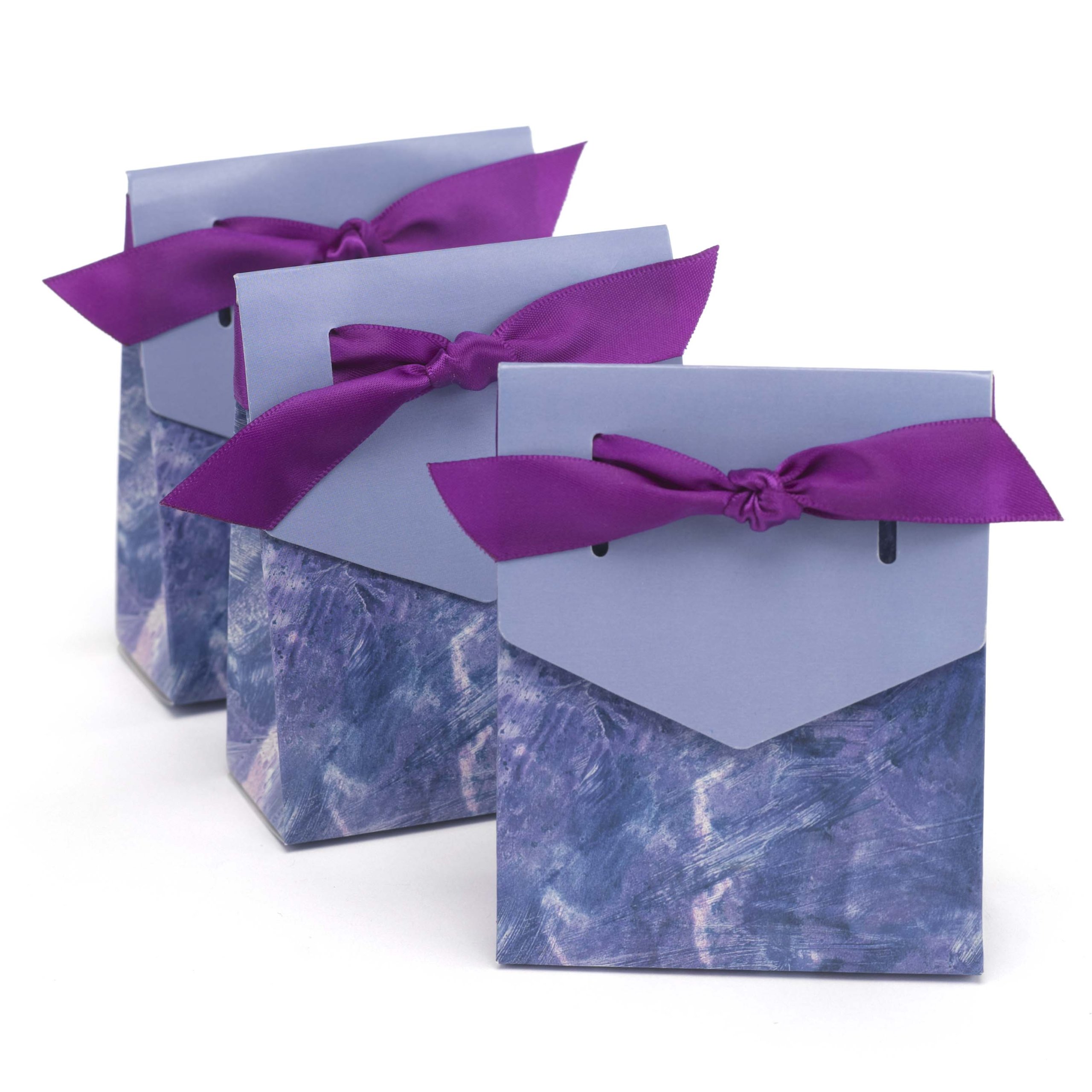 25-Piece Purple Swirl Tent Favor Boxes for Weddings, Baby Showers & Party Decorations - Elegant Gift Packaging for Special Events