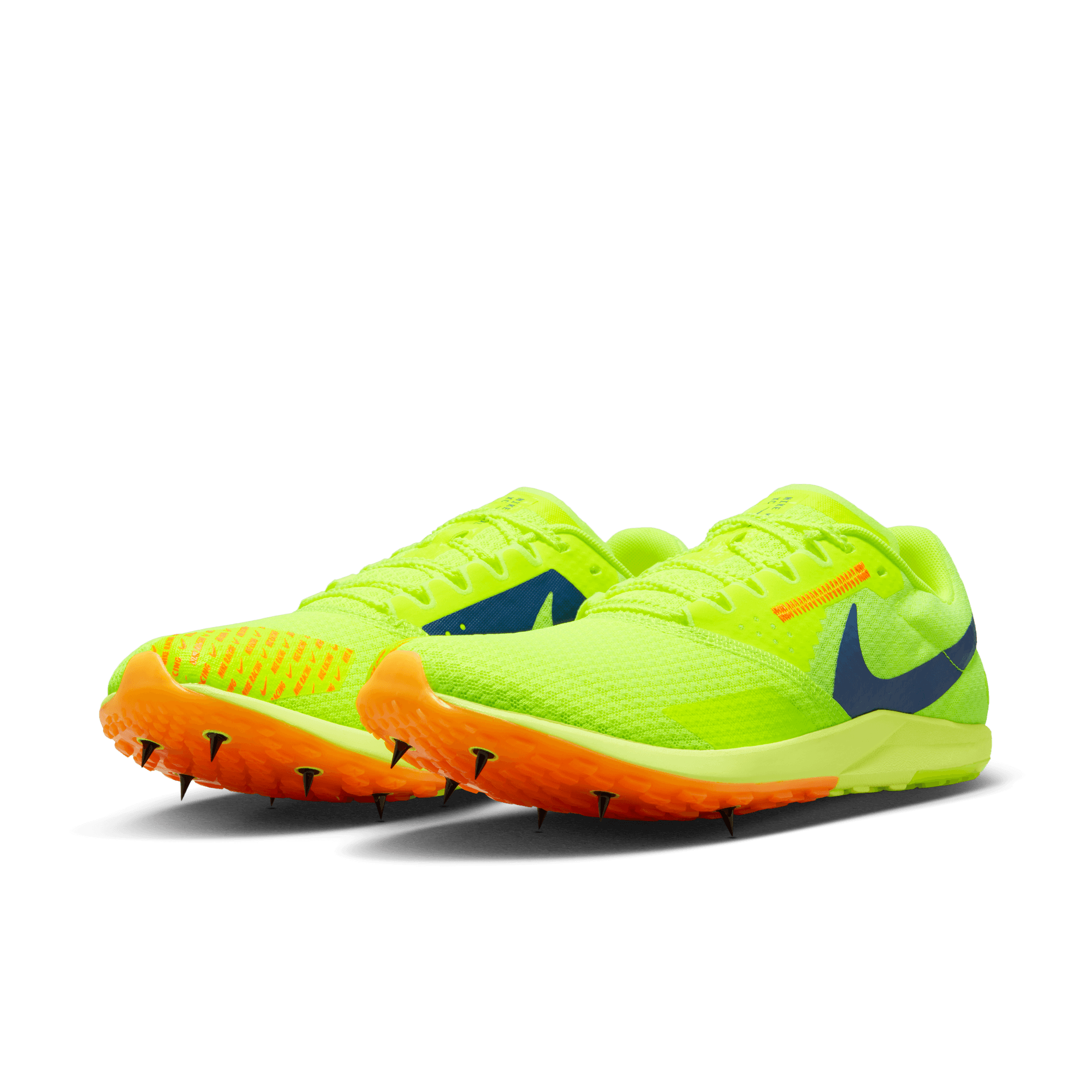Unisex Nike Zoom Rival XC 6 Running Shoes - Volt/Concord/Total Orange - Lightweight Cross Country Spikes for Men & Women - Perfect for Track, Trail Running & Cross Country Training