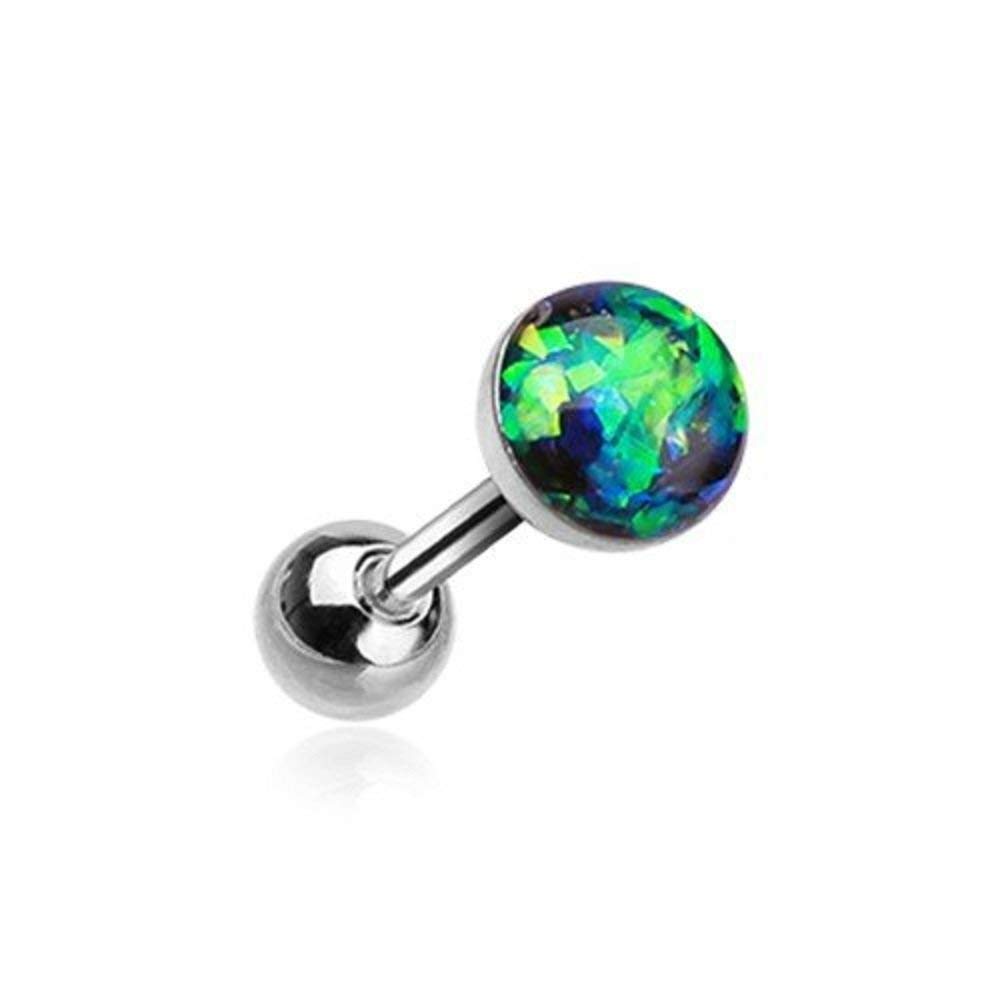 Opal Sparkle Cartilage Tragus Earrings for Women - Dainty Gold Hoop Earrings with Genuine Opal Gemstone - Perfect for Everyday Wear, Parties & Special Occasions
