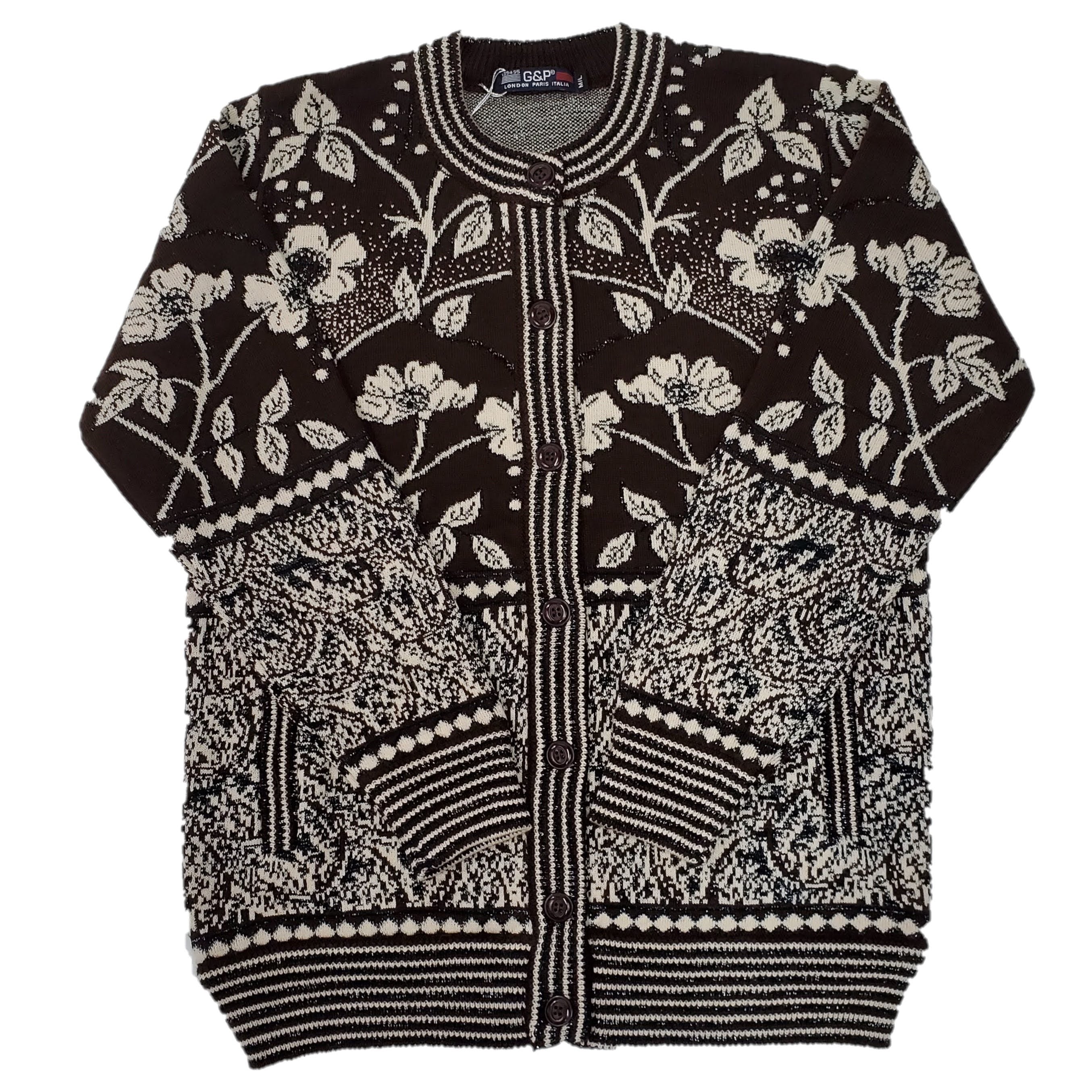 Women's Jacquard Lurex Knit Cardigan Sweater - Elegant & Cozy for Fall, Winter, and Casual Outings