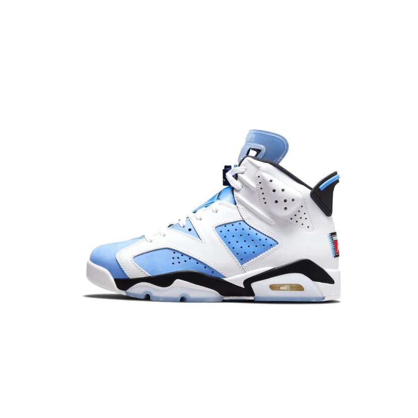 Air Jordan 6 Retro GS UNC University Blue White Black Sneakers - Women's Basketball Shoes for Casual Wear & Street Style
