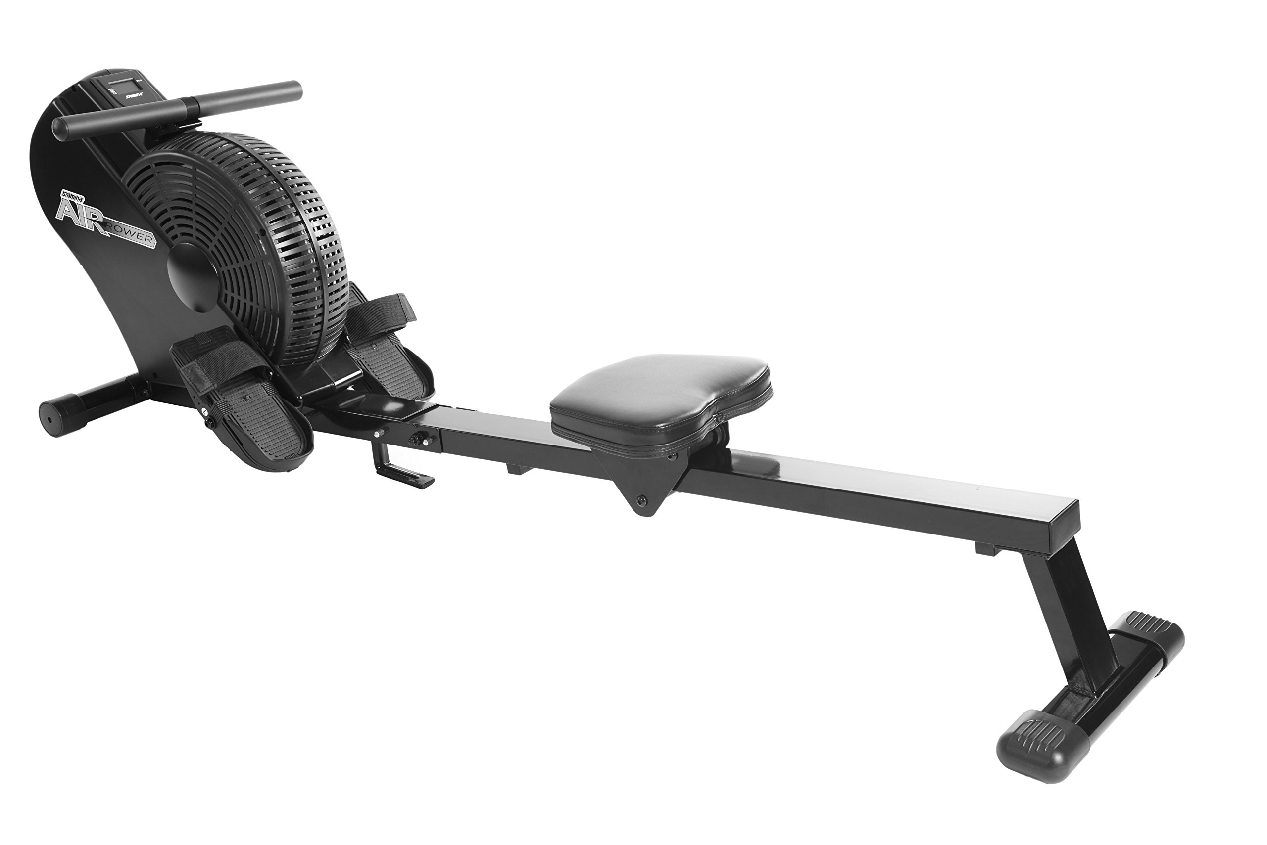 Stamina ATS Air Rower Machine with Smart Workout App - Foldable Rowing Machine with Adjustable Air Resistance for Home Gym - Supports Up to 250 lbs - Perfect for Cardio, Full-Body Workouts & Small Spaces