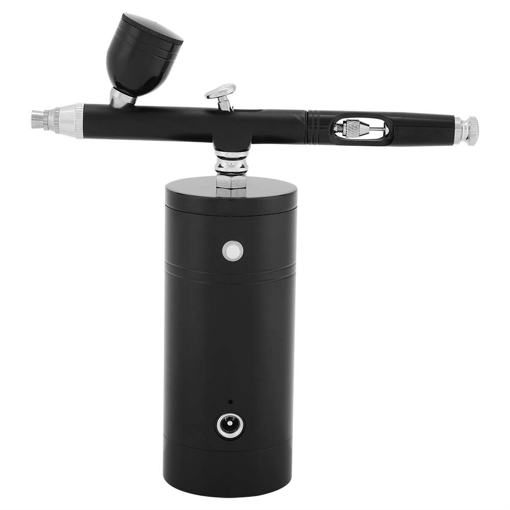 Ejoyous Mini Airbrush Kit - 0.3mm Black Portable Dual Action Airbrush Spray Paint Set with Air Compressor for Professional DIY Crafts, Makeup, Cake Decorating, Nail Art, Model Painting & Tattoos | Perfect for Hobbyists, Artists & Cosplay Enthusiasts