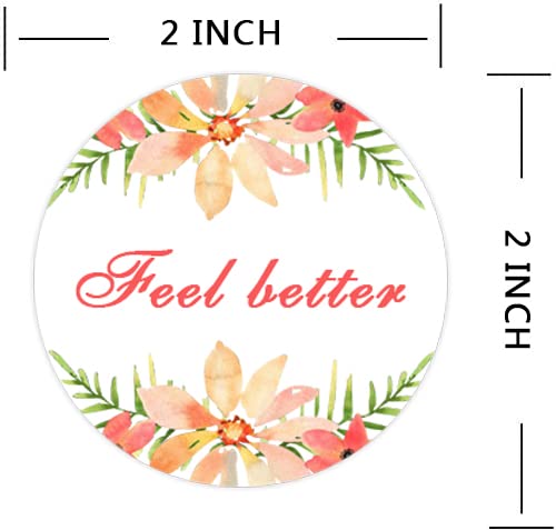 Premium Flower Greeting Labels - 2 Inch Sympathy, Get Well & Thinking of You Envelope Seals Stickers (504 Pcs) - Perfect for Care Packages, Condolence Cards & Thoughtful Gift Wrapping