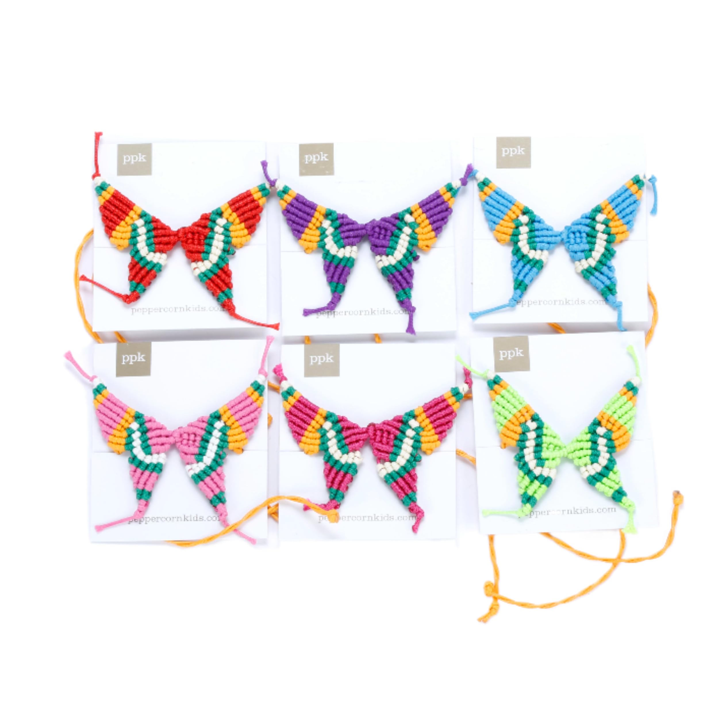 Natural Knit Butterfly Bracelet & Anklet Set for Girls Age 6-16 - Handmade Adjustable Jewelry for Kids, Teens, Birthday Gifts & Everyday Wear