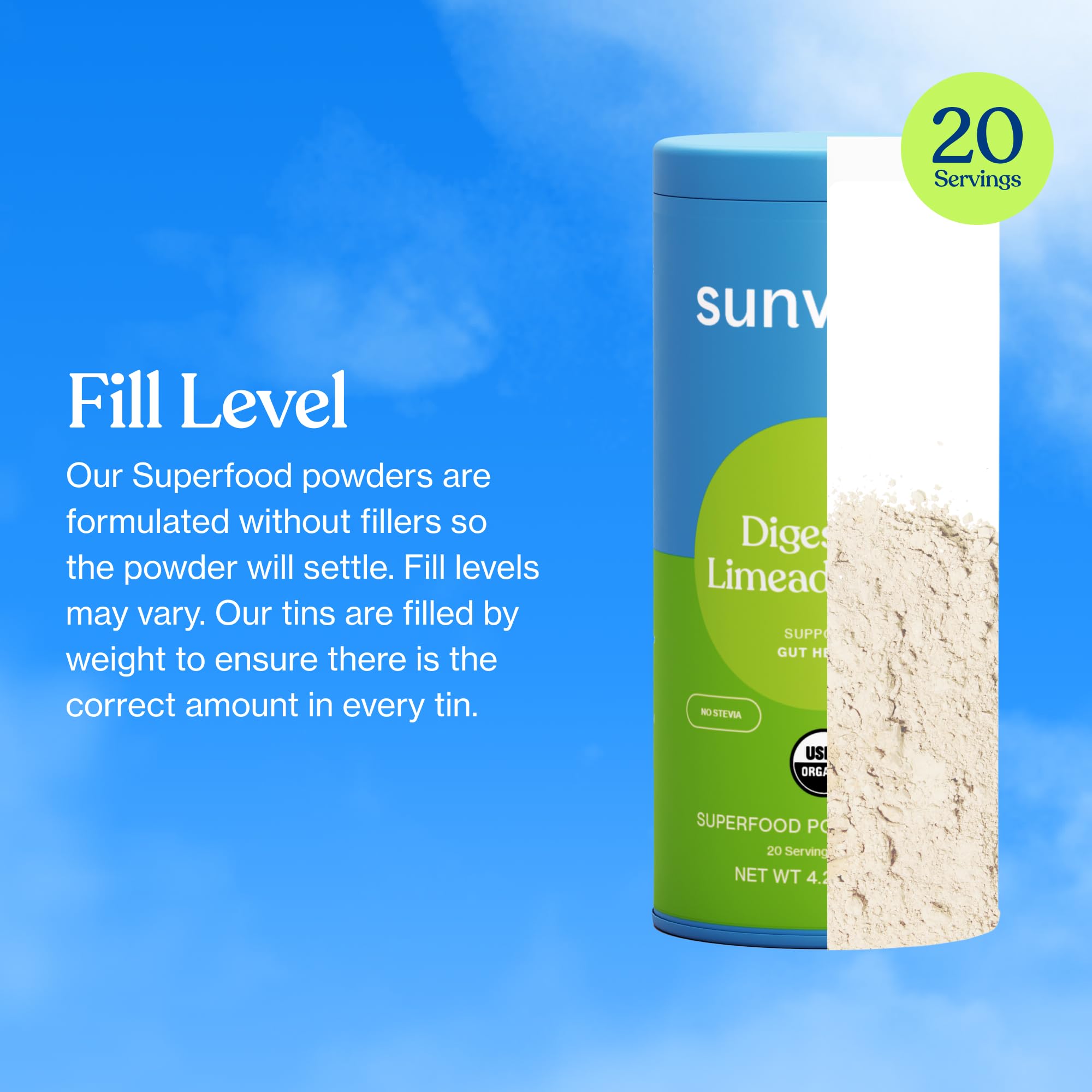 Sunwink Digestion Limeade Fiber Superfood Powder - Prebiotic Fiber Supplement with Chicory Root, Burdock & Tangerine Peel for Gut Health | Daily Digestive Support Powder | 4.2 oz (20 Servings) | Perfect for Smoothies, Shakes & Healthy Morning Routines