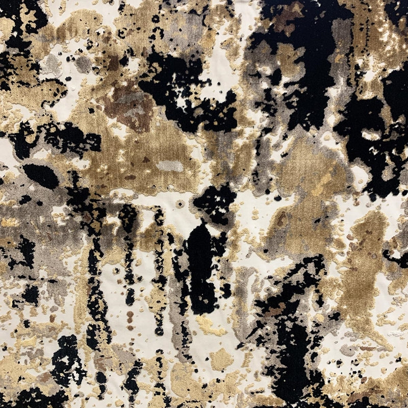 Flango Dramatic Black Bronze Gold Mag Fabrics - Premium Home Decor & Upholstery Fabric for Sofas, Curtains, and DIY Projects