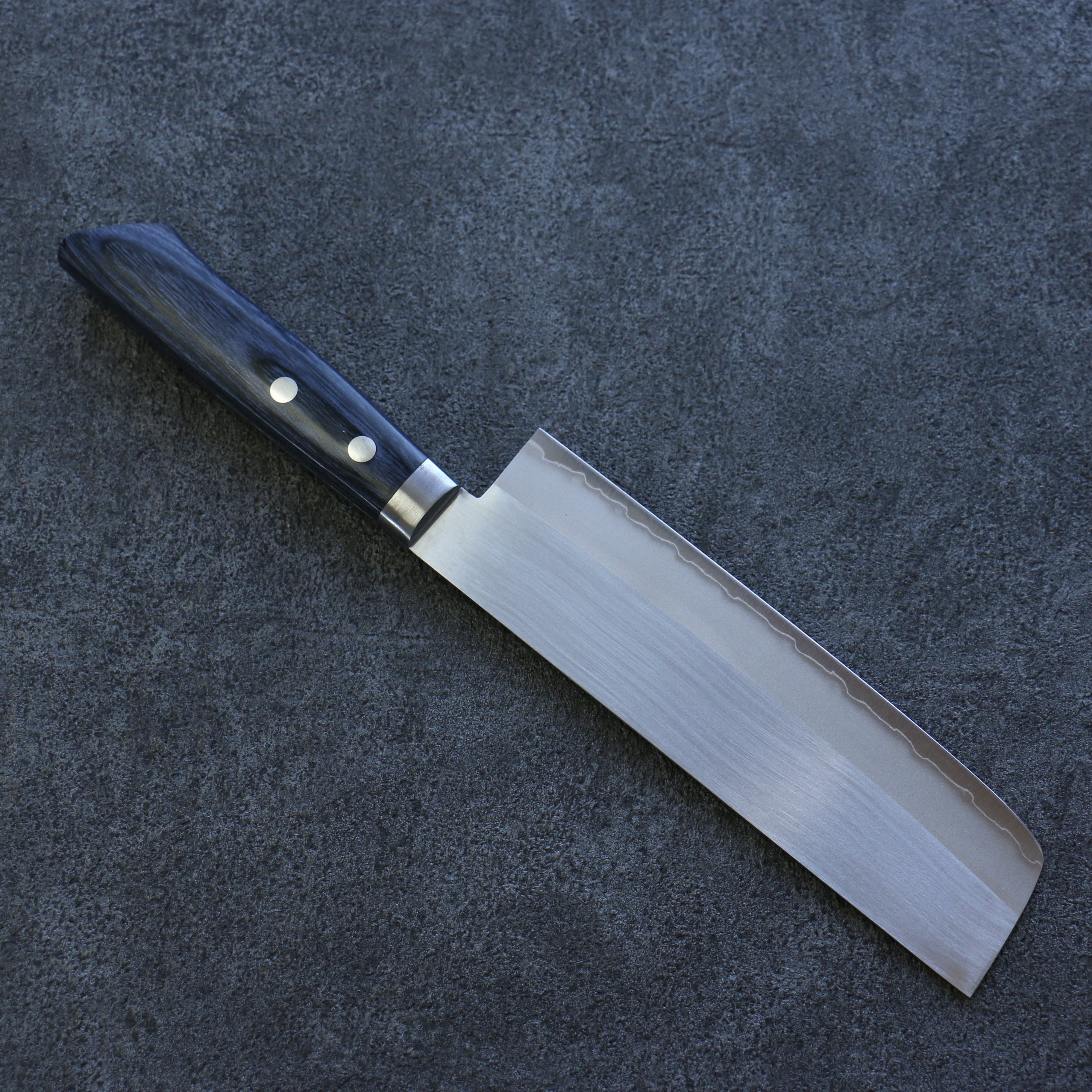 Premium Kunihira VG1 Migaki Finished Usuba Knife 165mm - Japanese Chef Knife with Navy Blue Pakka Wood Handle - Perfect for Sushi, Vegetables & Precision Cutting