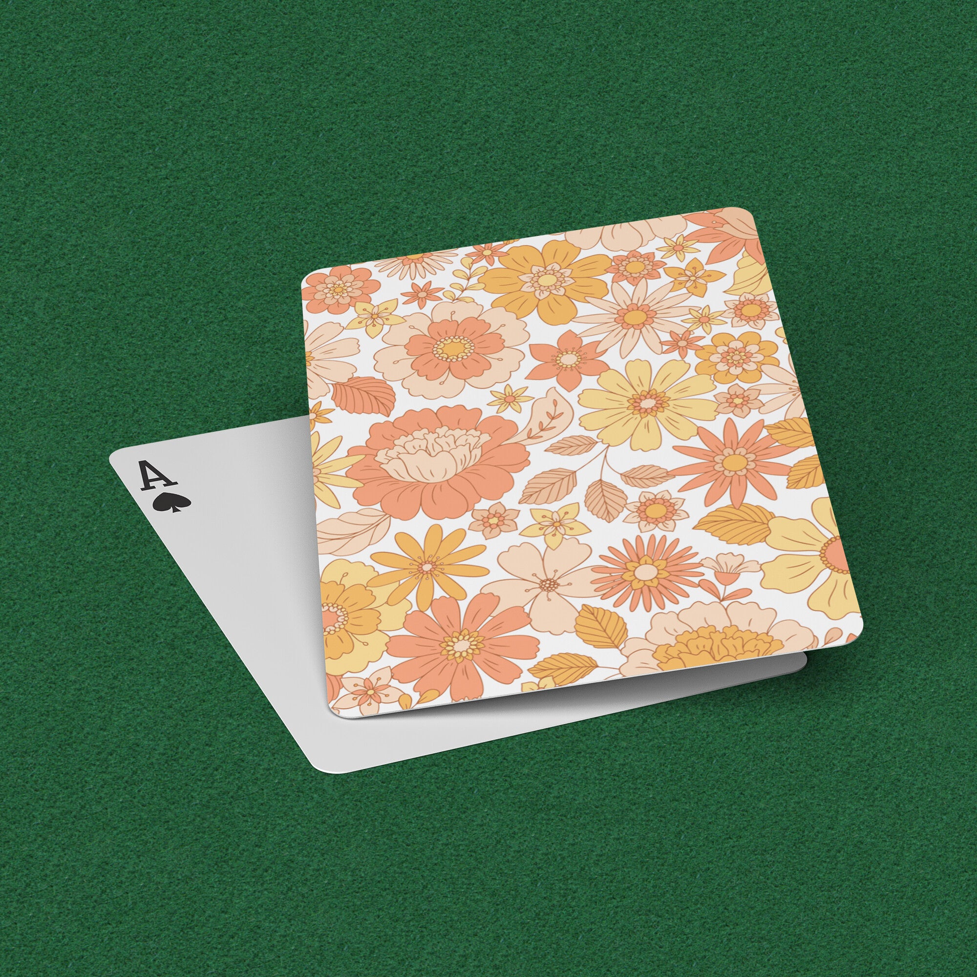 Floral Playing Cards - Elegant Full Deck with Clear Plastic Case - Perfect for Poker, Bridge, and Game Nights - Ideal Gift for Card Players