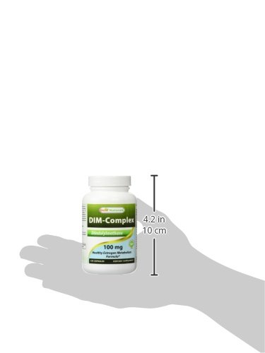 Best Naturals DIM Supplement 100mg - 120 Capsules for Estrogen Balance & Metabolism Support | Hormonal Acne Relief, PCOS, Menopause & Bodybuilding Aid | Supports Healthy Hormone Levels for Women & Men