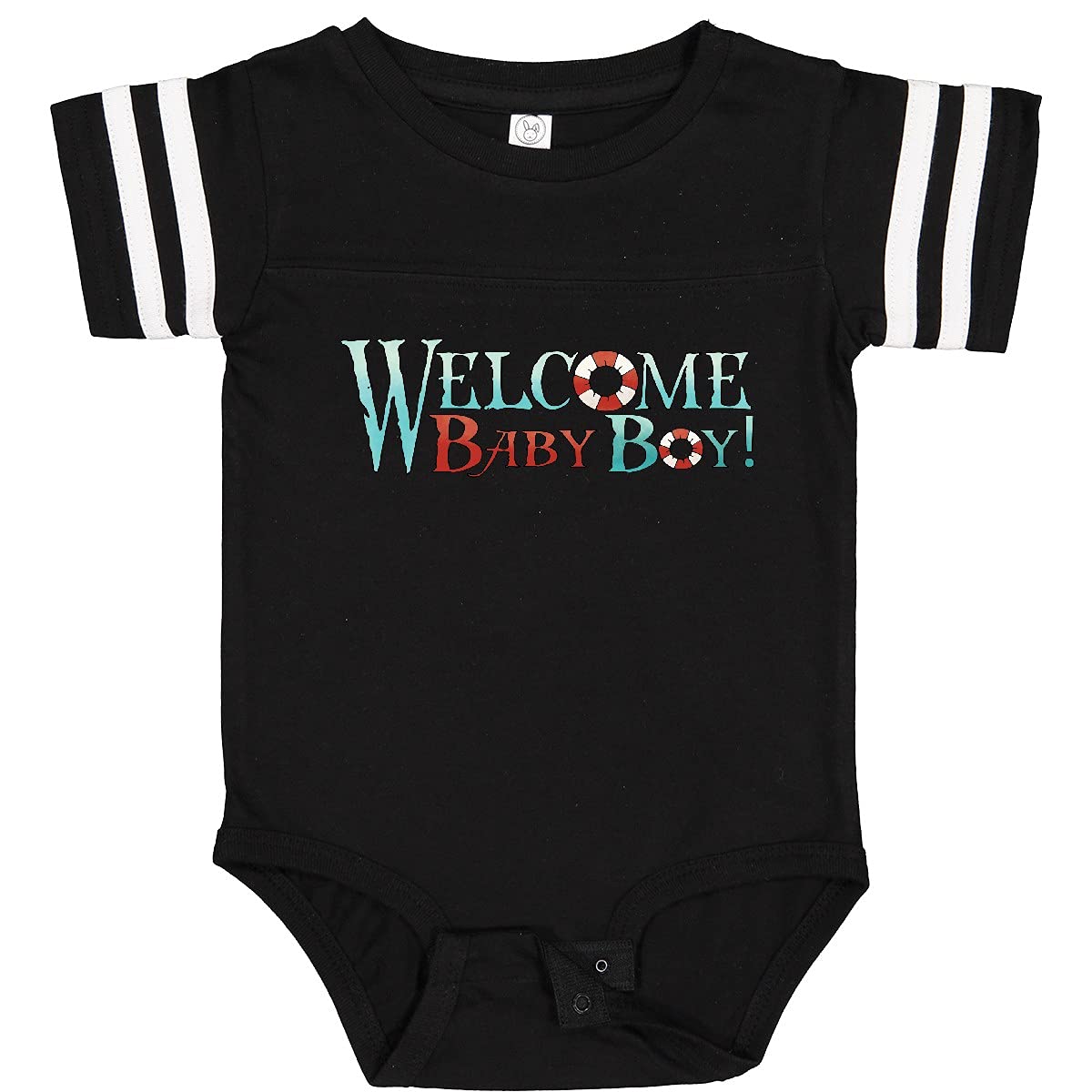 Inktastic Nautical Welcome Baby Boy Bodysuit - Soft Cotton Cute Newborn Onesie for Baby Showers, Birth Announcements & Photo Shoots