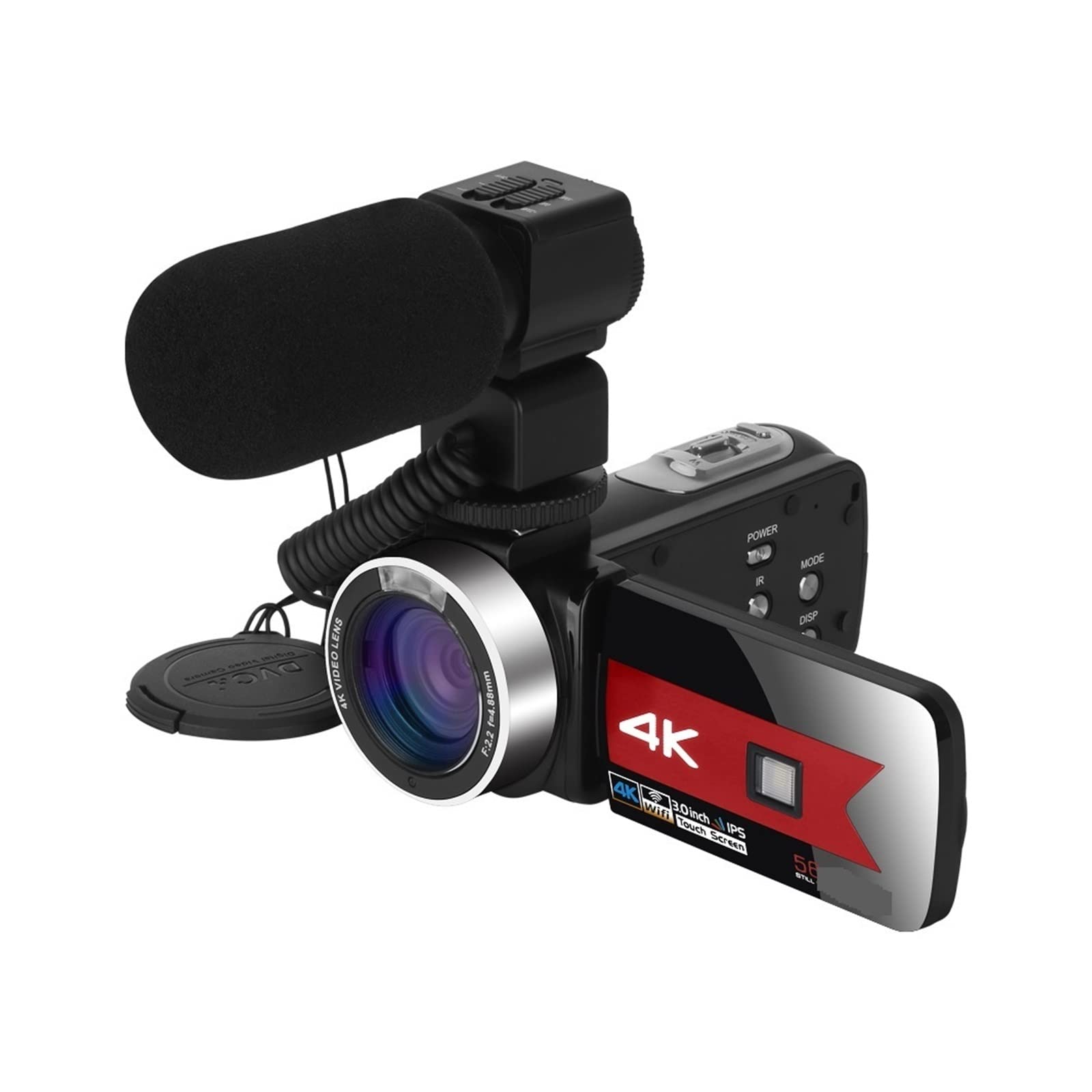 AUBEST 4K Video Camera Camcorder with 56MP, Night Vision & Live Streaming - Perfect for Vlogging, YouTube, Photography & Webcam (Includes 32GB SD Card, Model NA-U800-LO) | Ideal for Travel, Events, Home Videos & Content Creation