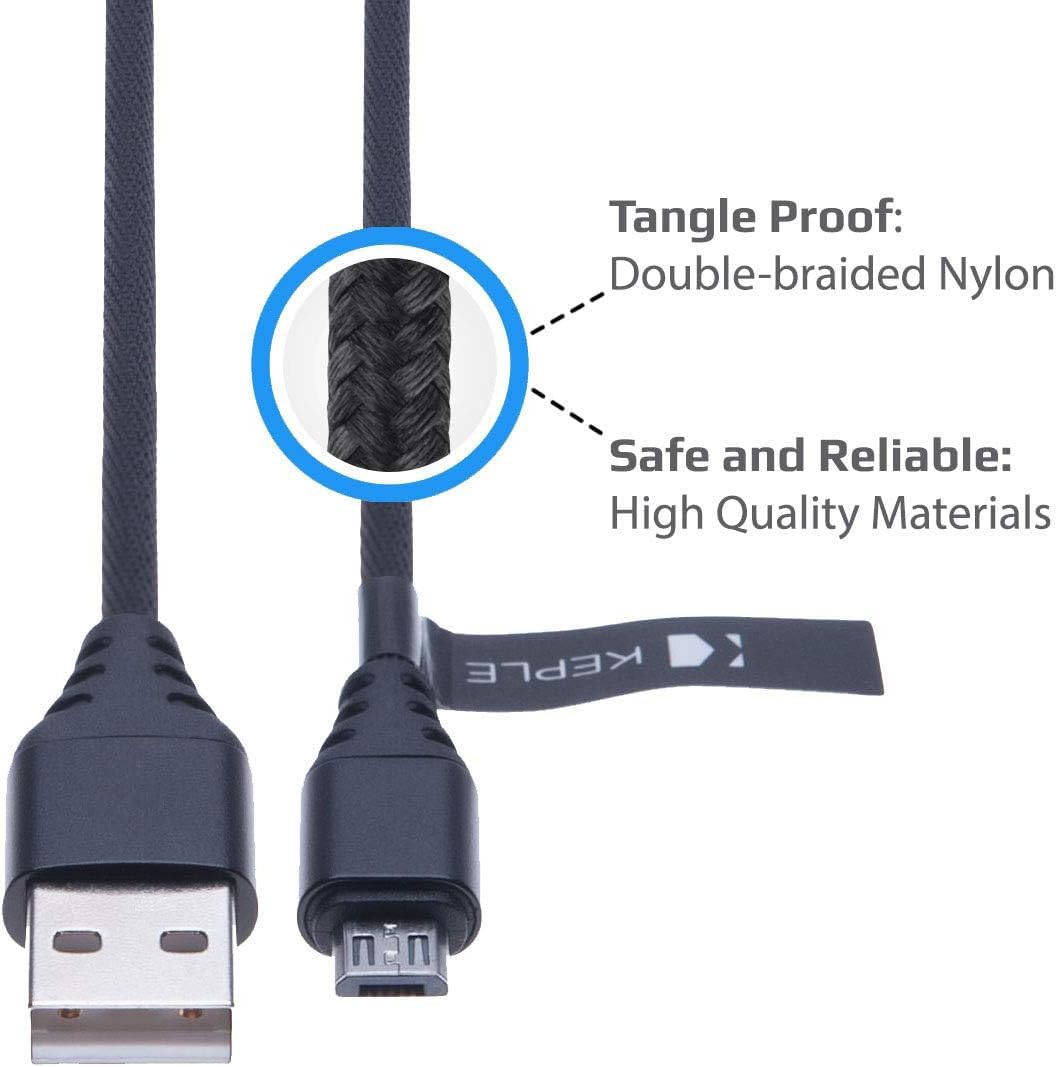 Lenovo Micro USB Cable 0.5m - Fast Charging & Durable Nylon Braided Cord - Compatible with Yoga Tab 8/10/Pro & More - Perfect for Home, Office & Travel Charging