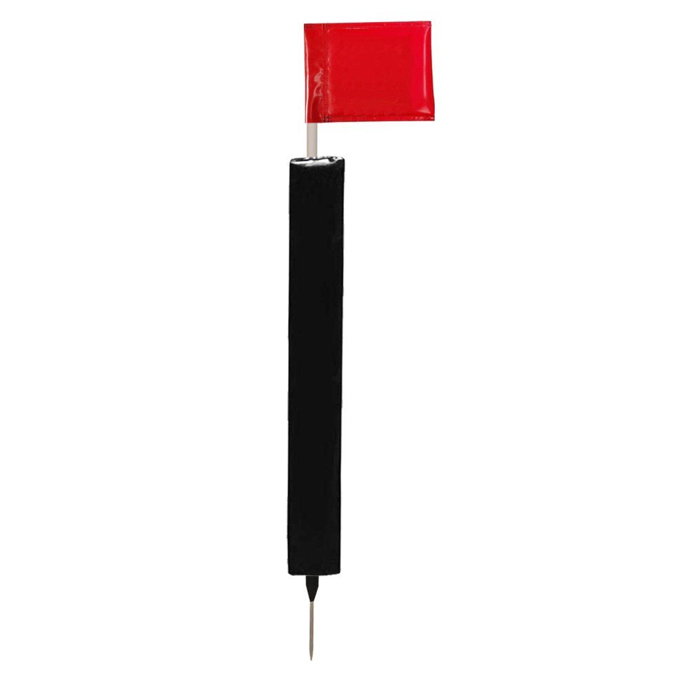 Premium Sideline Pole with Durable Club Color Flags & Protective Covers - Perfect for Football, Soccer, and Sports Field Marking