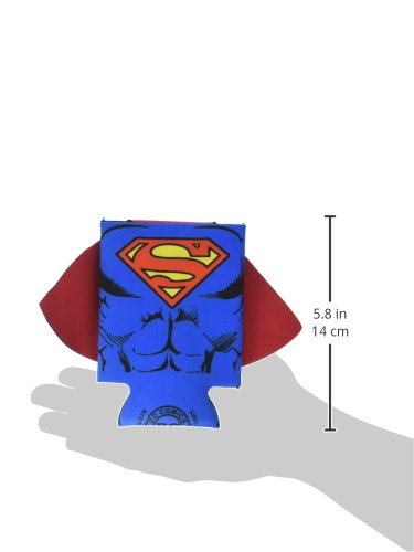 DC Superman Caped Character Can Holder - Clear Plastic Drink Cup with Lid for Superhero Fans - Perfect for Parties, Collectibles & Home Decor