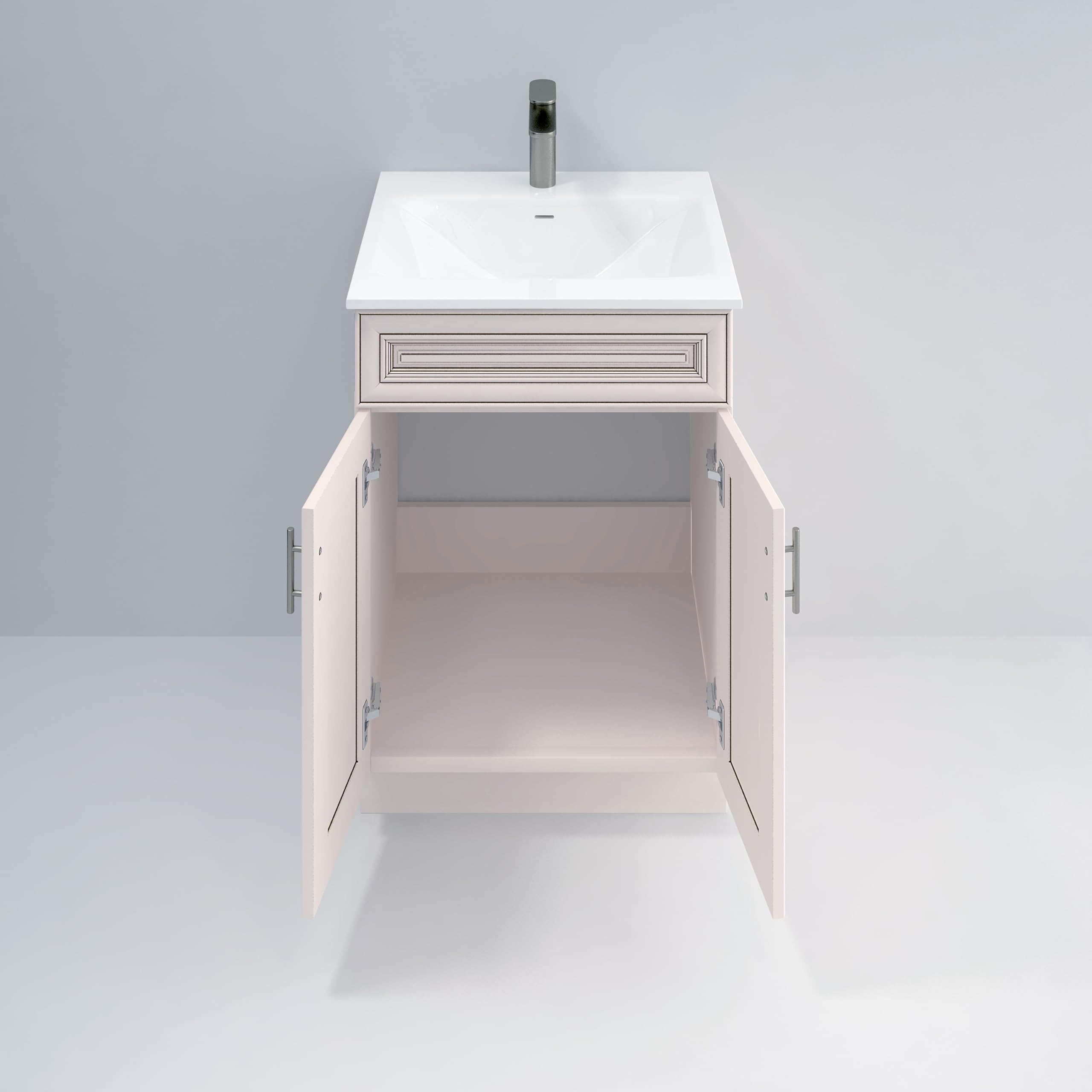 Antique White Bathroom Vanity Sink Base Cabinet - 24