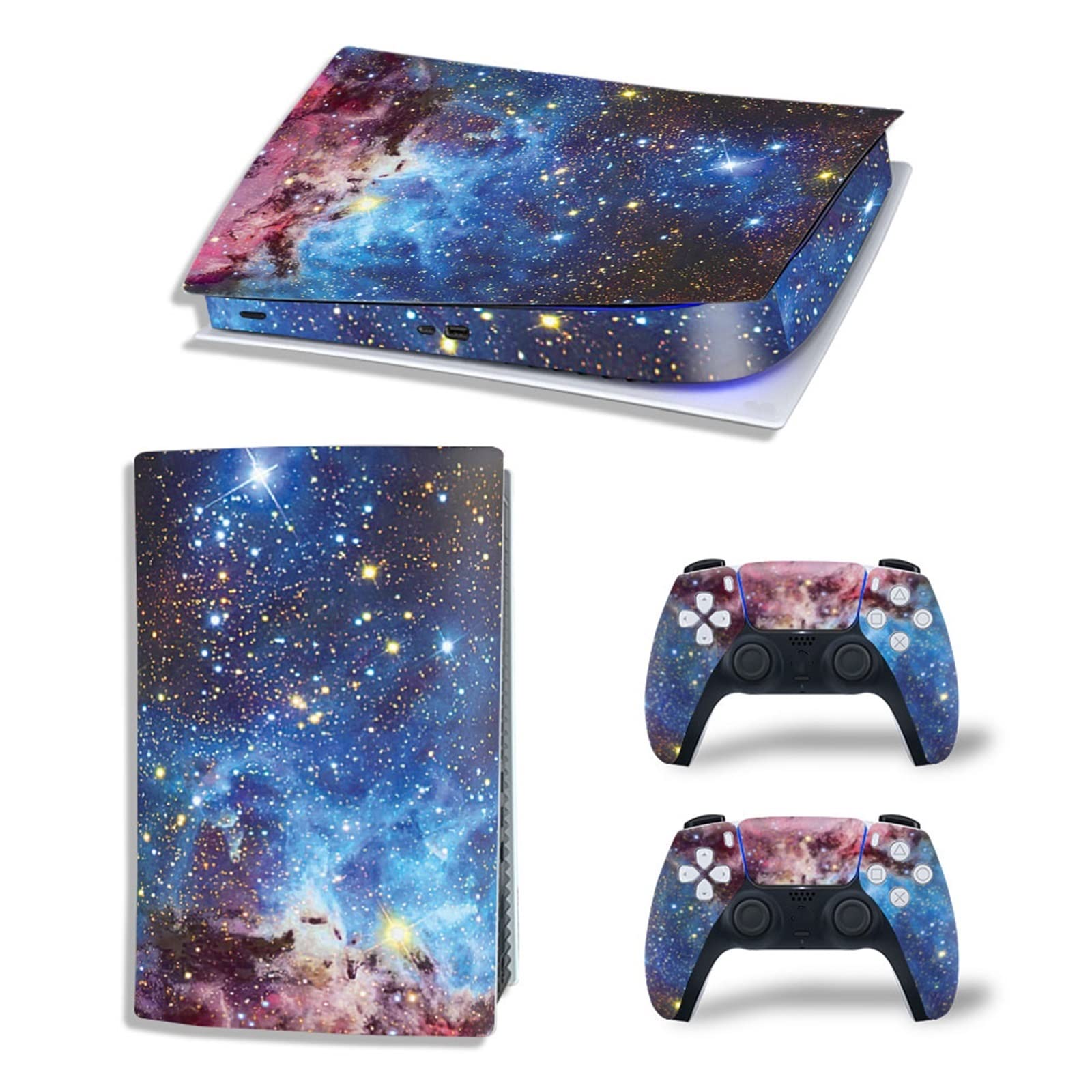 Anime Console Vinyl Skin Decal for PS5 Digital Edition - Scratch-Resistant Protective Cover for 2 Controllers - Bubble-Free Application - Perfect for Gaming Enthusiasts & Collectors