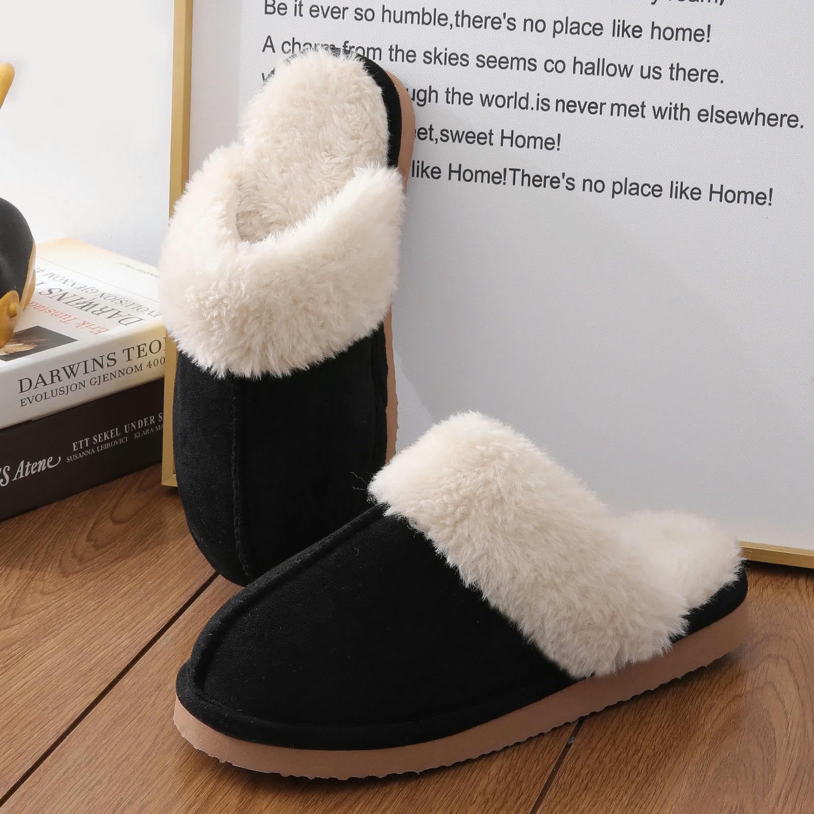 Women's Winter Slippers - Cozy Warm House Shoes for Indoor & Outdoor Use - Non-Slip Fuzzy Home Slippers for Relaxing at Home, Office, or Travel