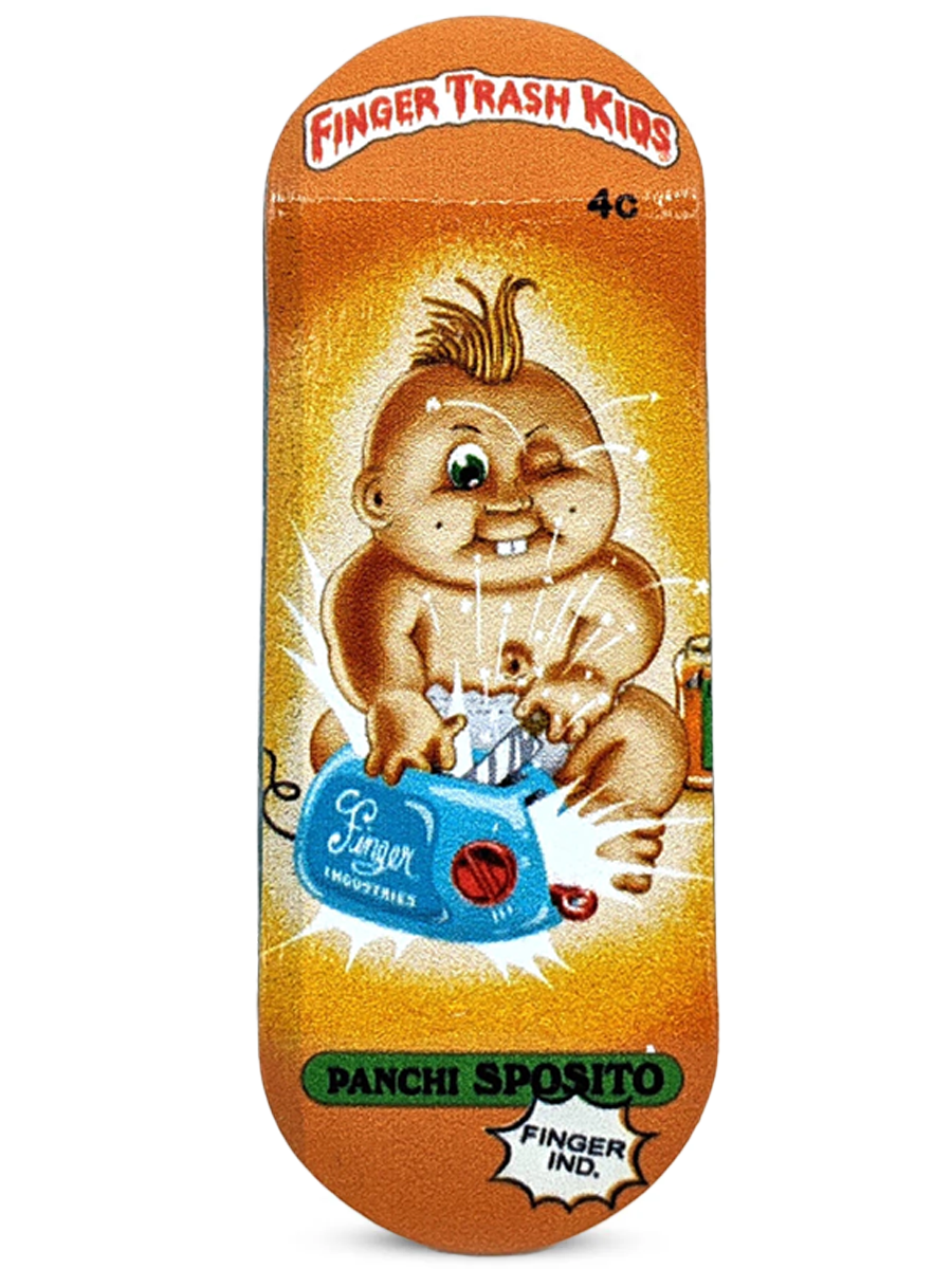 Finger Industries Professional Fingerboard Deck - Mini Skateboard for Kids & Adults - Perfect for Tricks, Stunts & Indoor Play - Finger Trash Kids Panchi Sposito Style