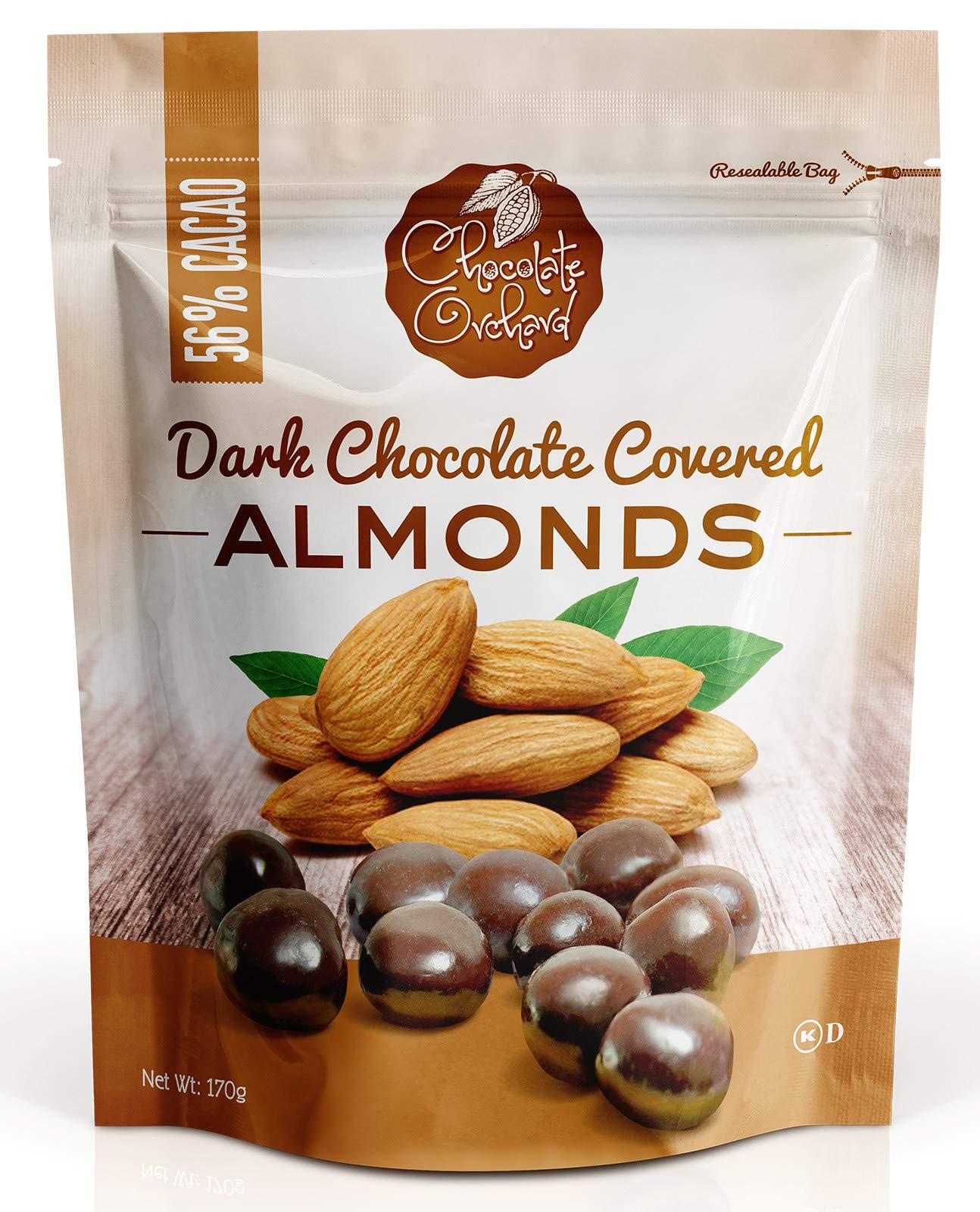 Premium Dark Chocolate Covered Almonds - 6 Oz Bag | No Trans Fat | Gourmet Almond Treat | Healthy Indulgent Snack | Perfect for Gifts, Parties & Office Treats