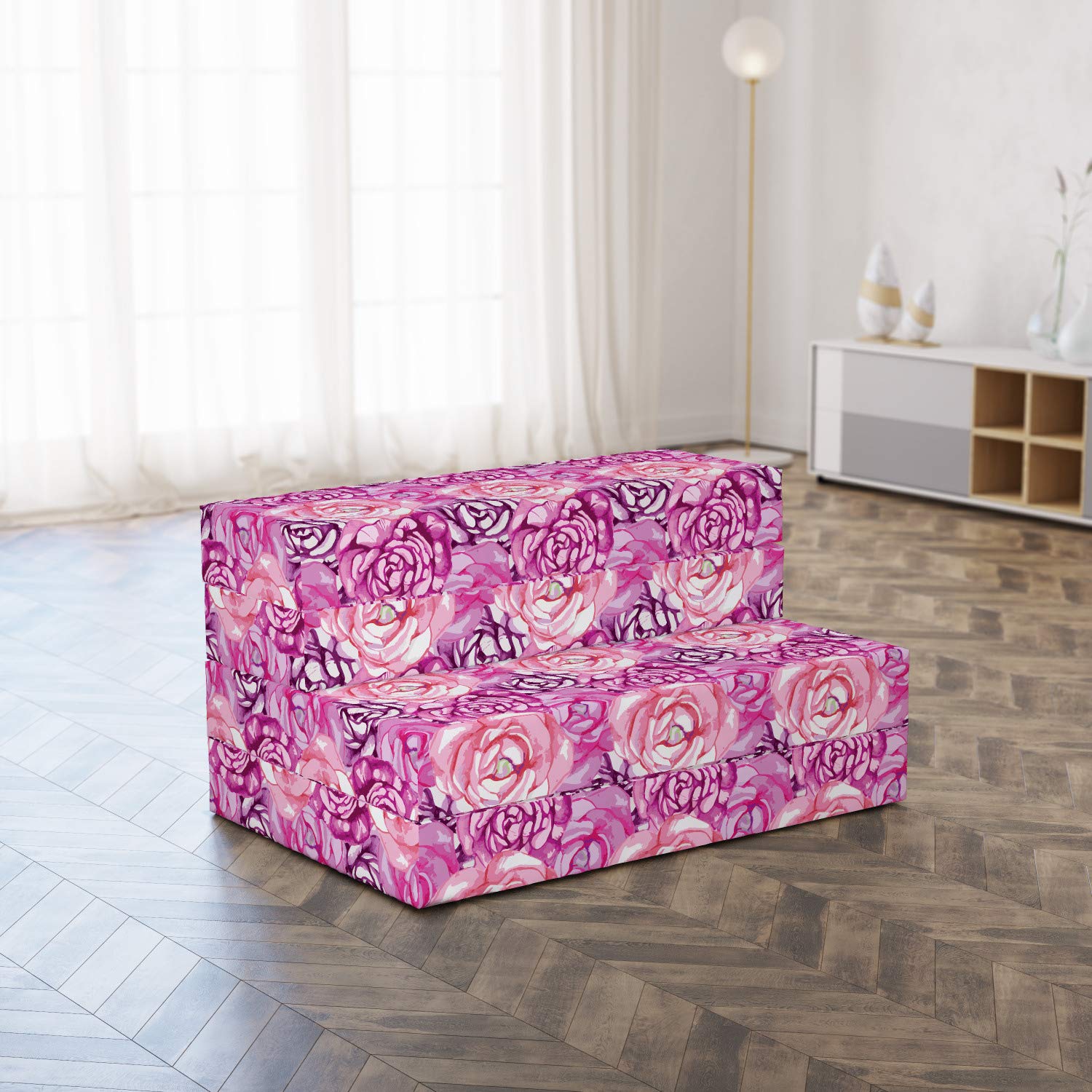Ambesonne Floral Foldable Mattress - 74.8