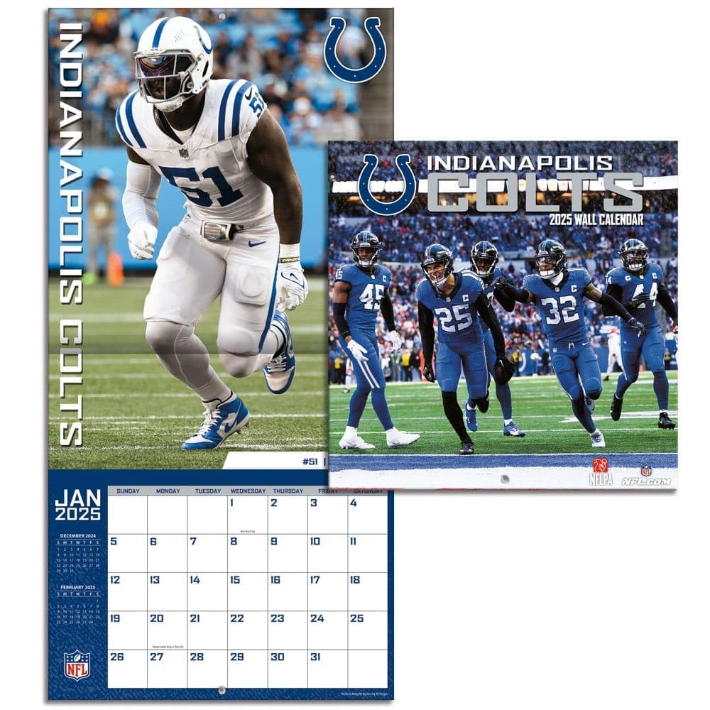 2025 NFL Indianapolis Colts Mini Wall Calendar - Perfect for Football Fans, Office Decor & Home Organization