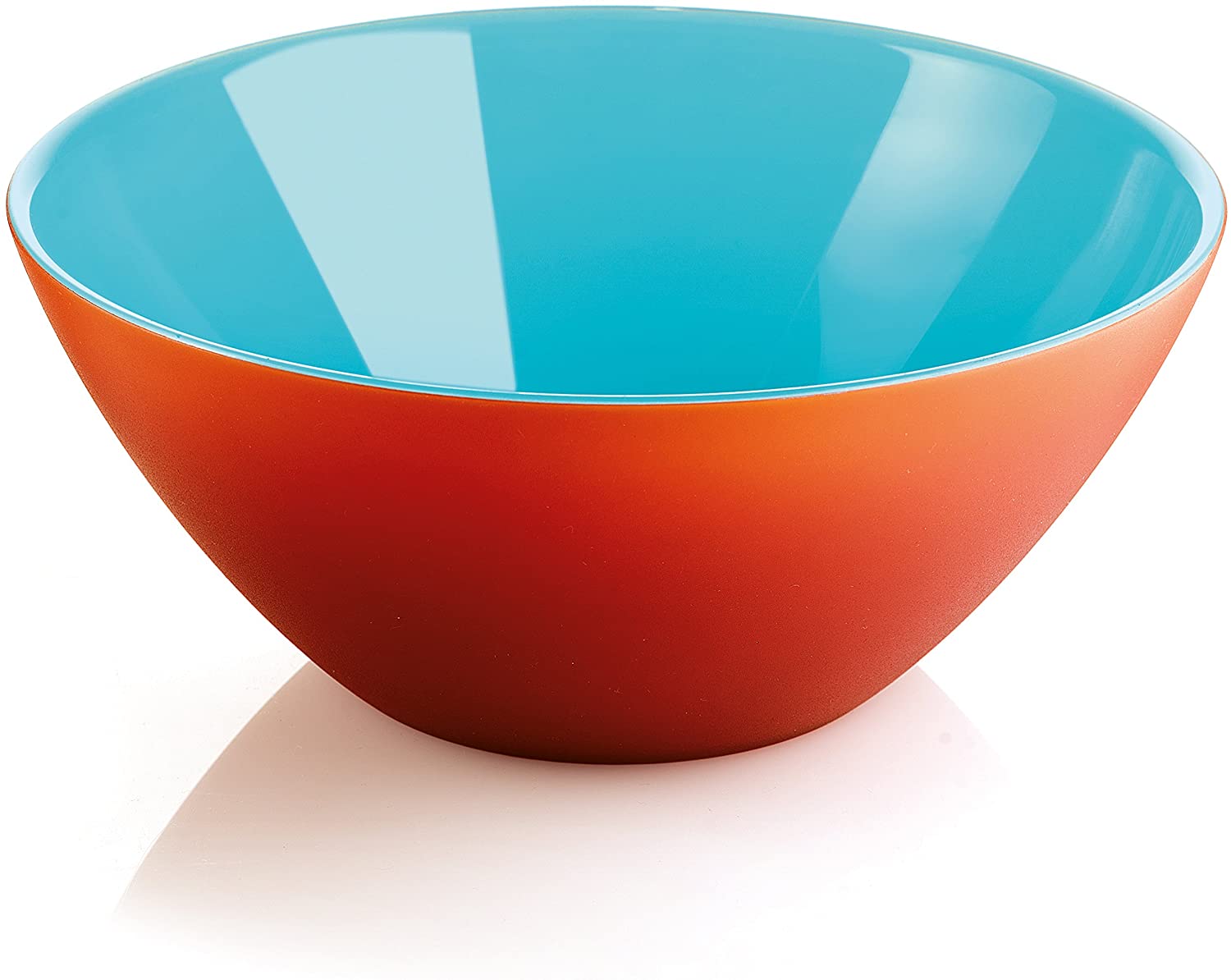 Guzzini My Fusion Small Bowls Set of 2 - BPA Free Shatter Resistant Acrylic Bowls (4.75 inch Diameter) for Desserts, Soups & Side Dishes - Coral Sea Color - Perfect for Kitchen, Dining & Party Serving
