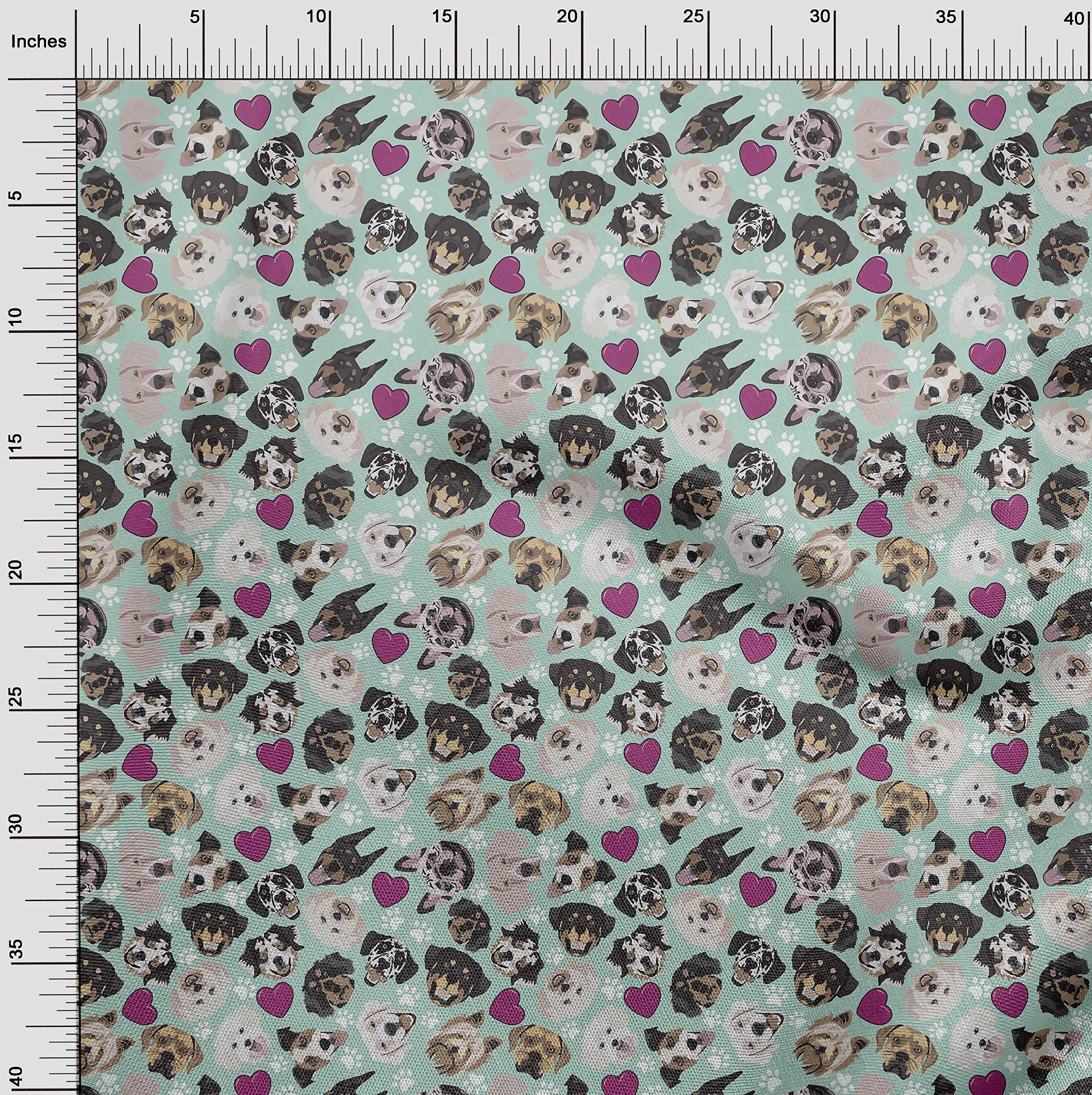 oneOone Cotton Cambric Pink Cactus Print Fabric - 42 Inch Wide by The Yard - Perfect for Summer Dresses, DIY Crafts & Home Decor Projects