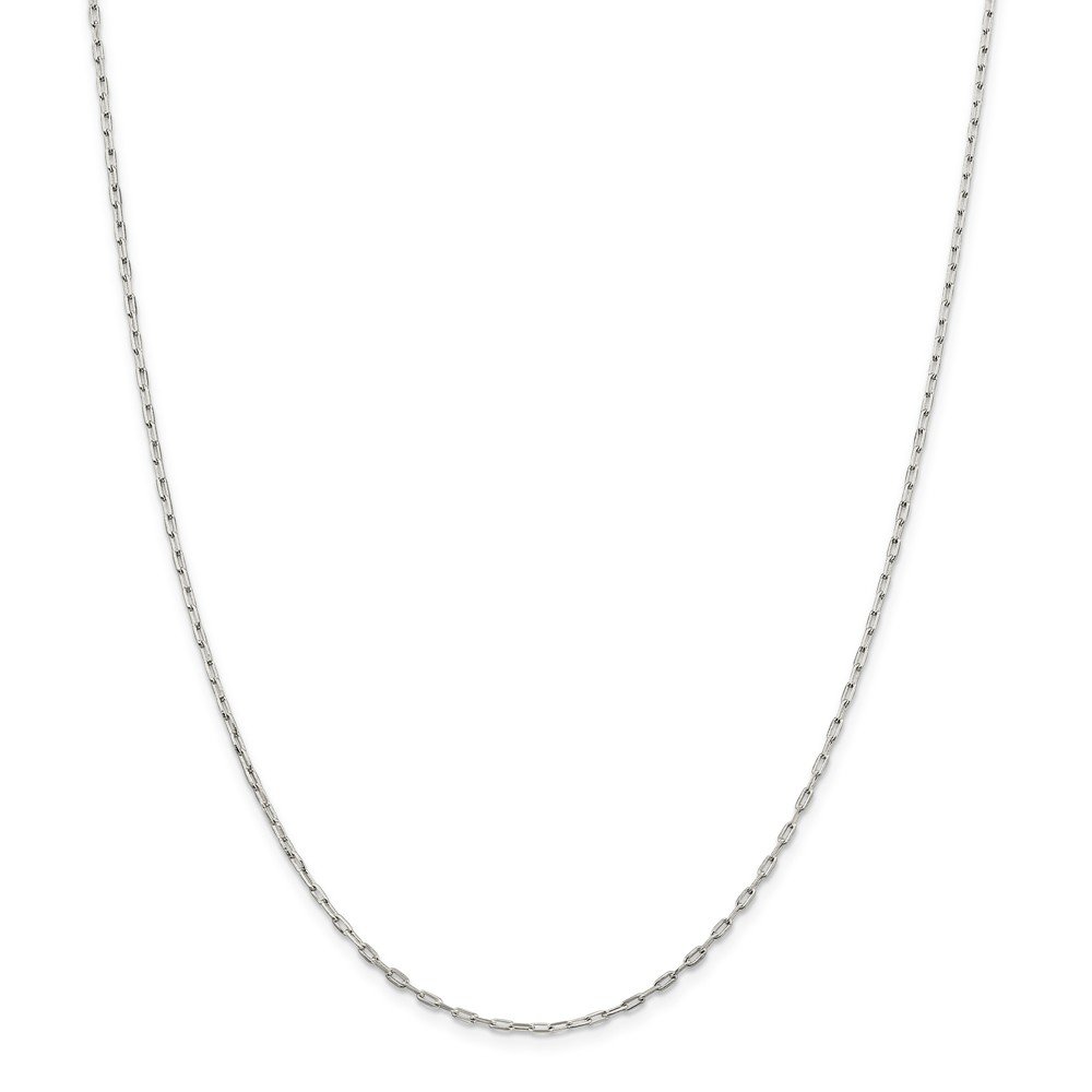 925 Sterling Silver 1.75mm Elongated Open Link Chain Necklace for Women - Dainty Layering Necklace, Gift for Her, Everyday Jewelry & Special Occasions