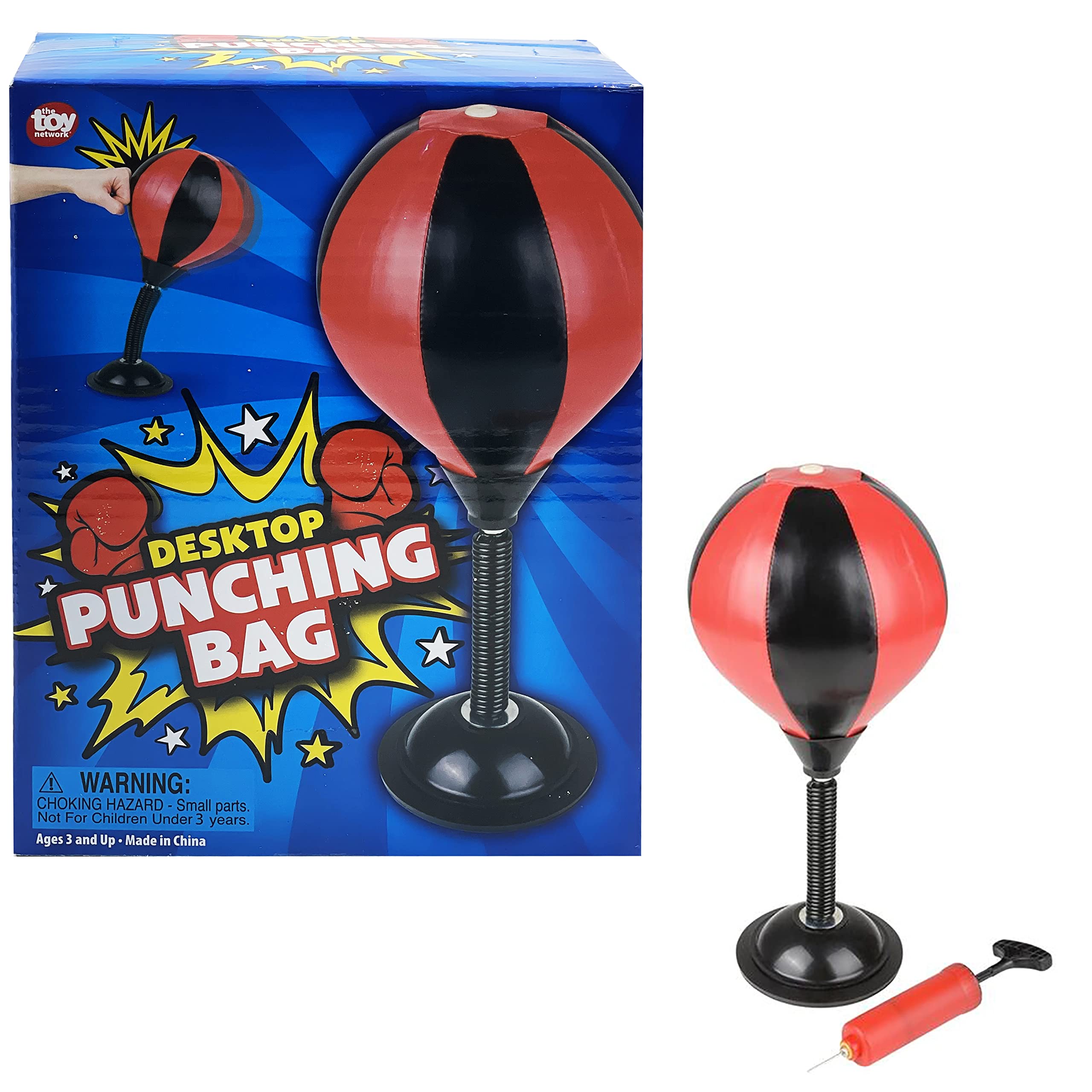 Desktop Punching Bag for Stress Relief, Fun Table Top Games for Kids, Junior Beginner Party Favors for Birthday Celebrations and Office Desk Decor
