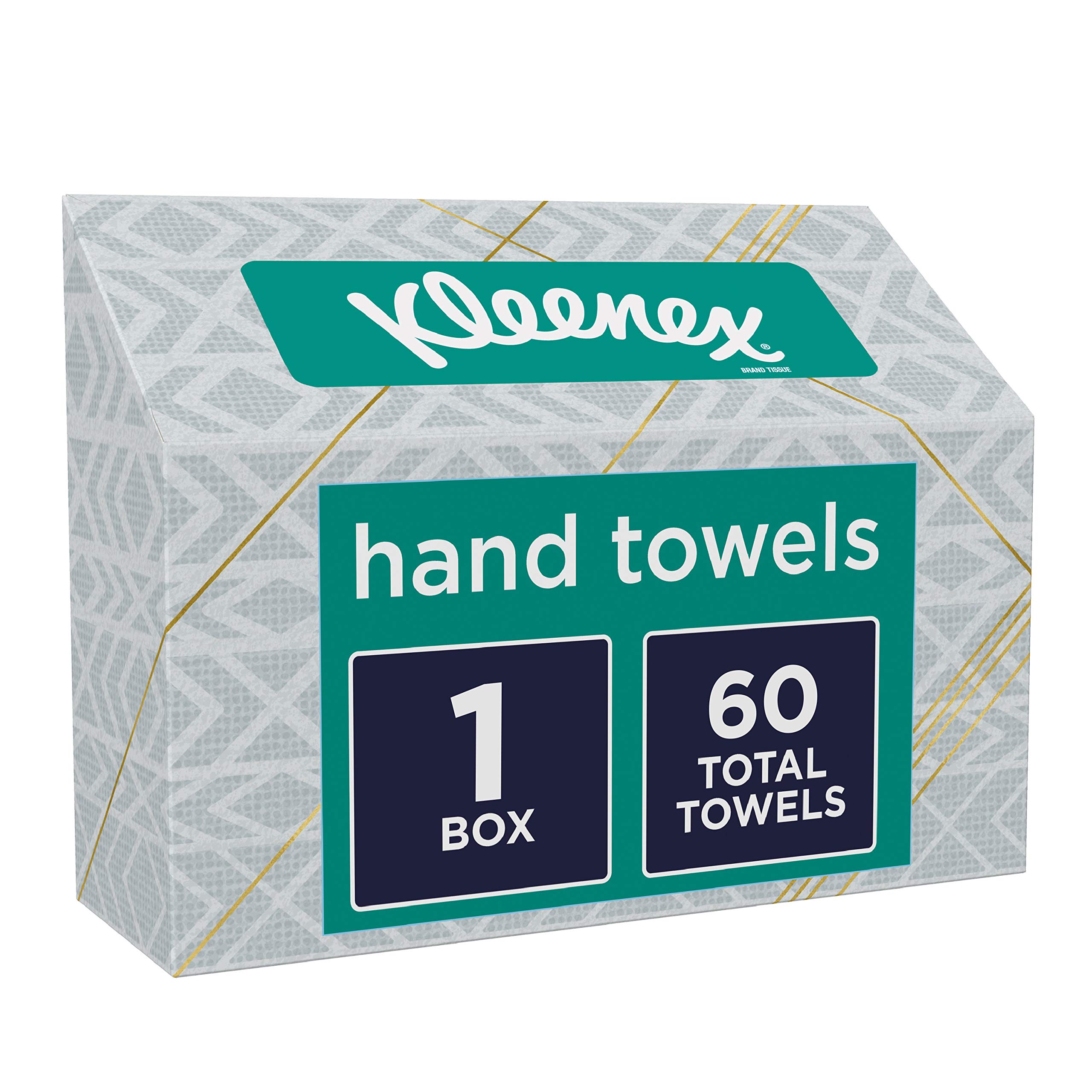 Kleenex Everyday Hand Towels, 60 Count - Soft & Absorbent Paper Towels for Kitchen, Bathroom & Office Use