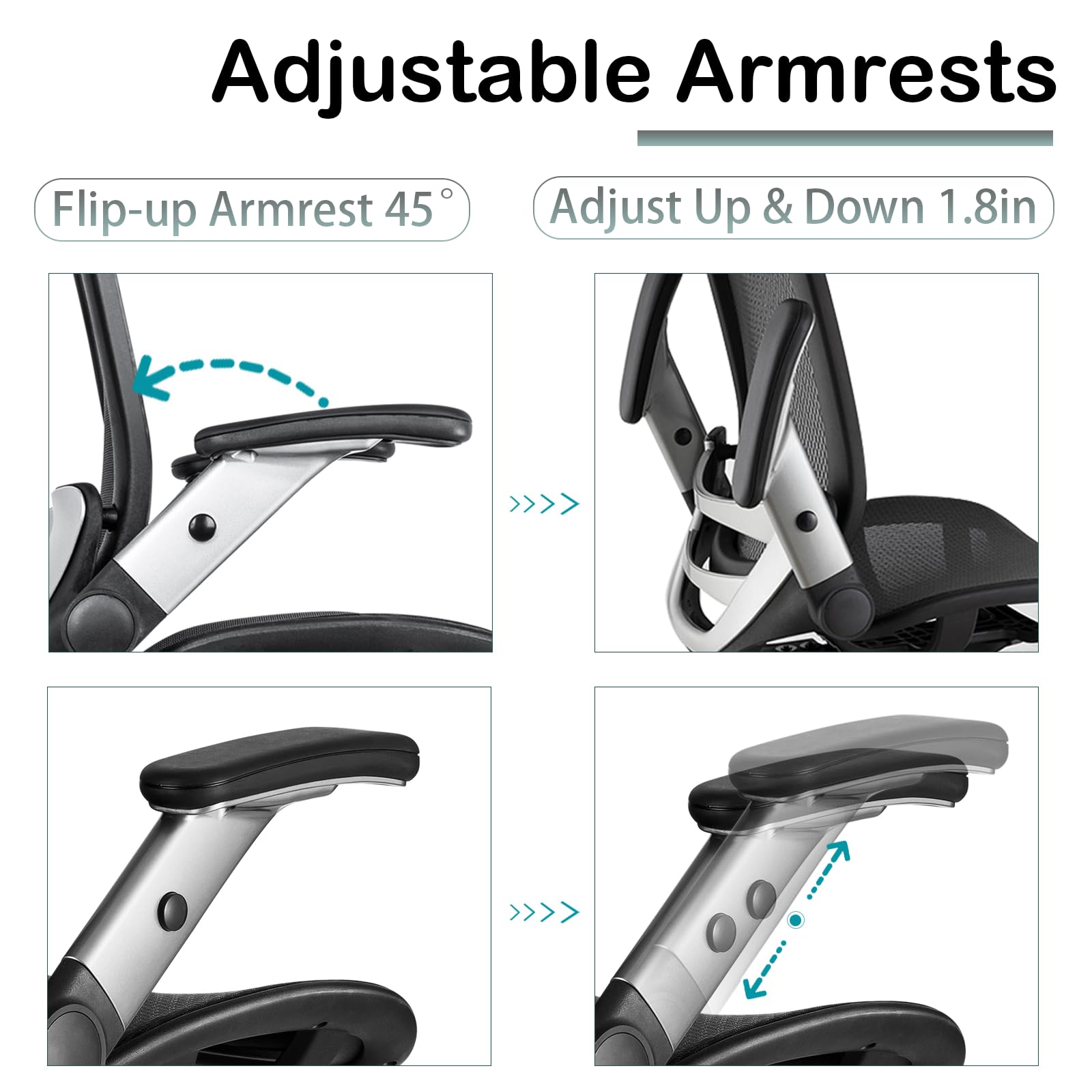 **SUNNOW Ergonomic Office Chair with Flip-Up Arms, 3D Headrest & Adjustable Tilt (90°-120°) – High Back Mesh Computer Chair for Big & Tall Users – Perfect for Home Office, Gaming & Executive Work**    *(Use Cases: Ideal for long work sessions, gaming marathons, or ergonomic support in home offices and executive workspaces.)*