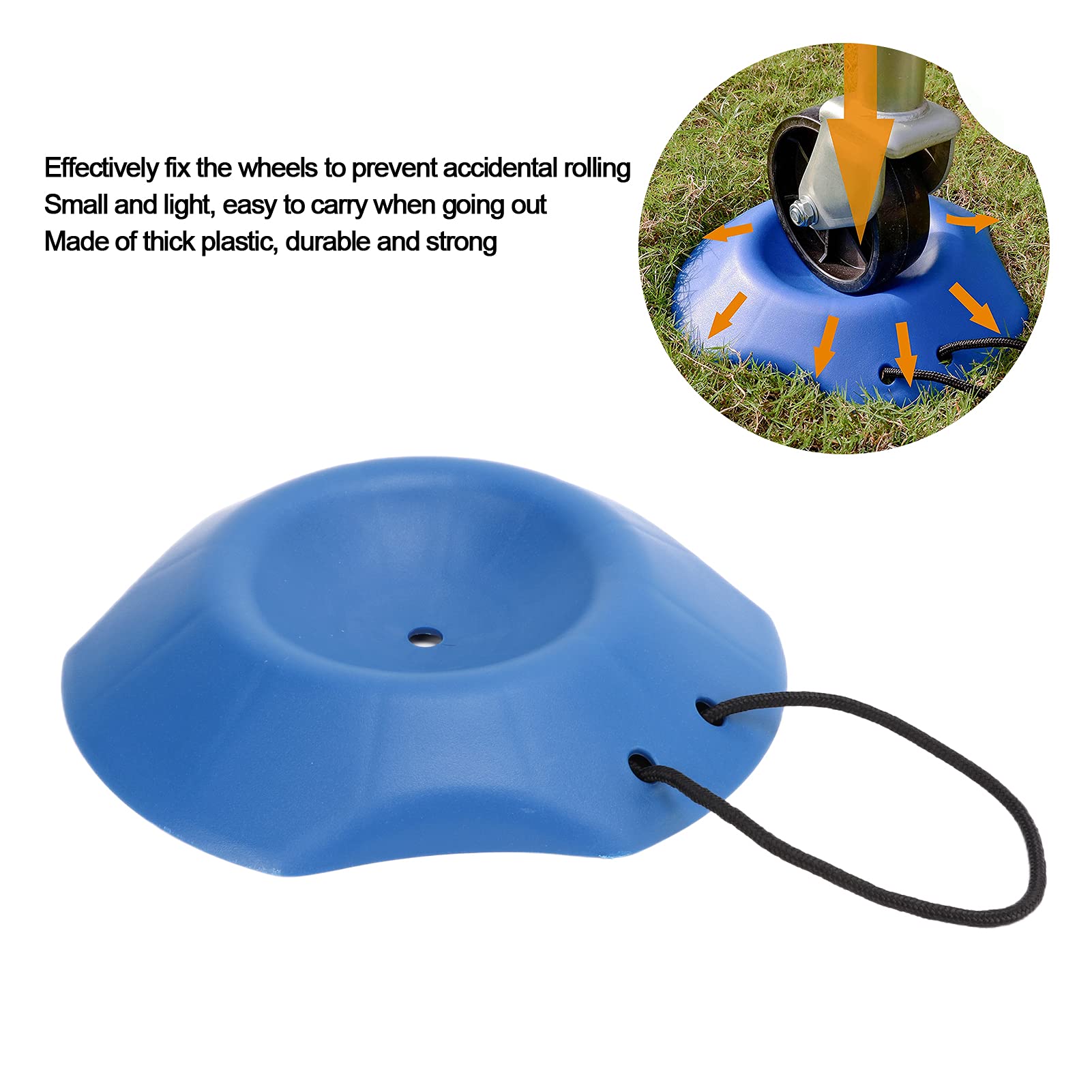 Heavy Duty RV Trailer Wheel Dock with Rope Handle - Prevents Wheel Movement & Sinking in Mud - Blue - Perfect for Camping, Off-Roading & RV Storage
