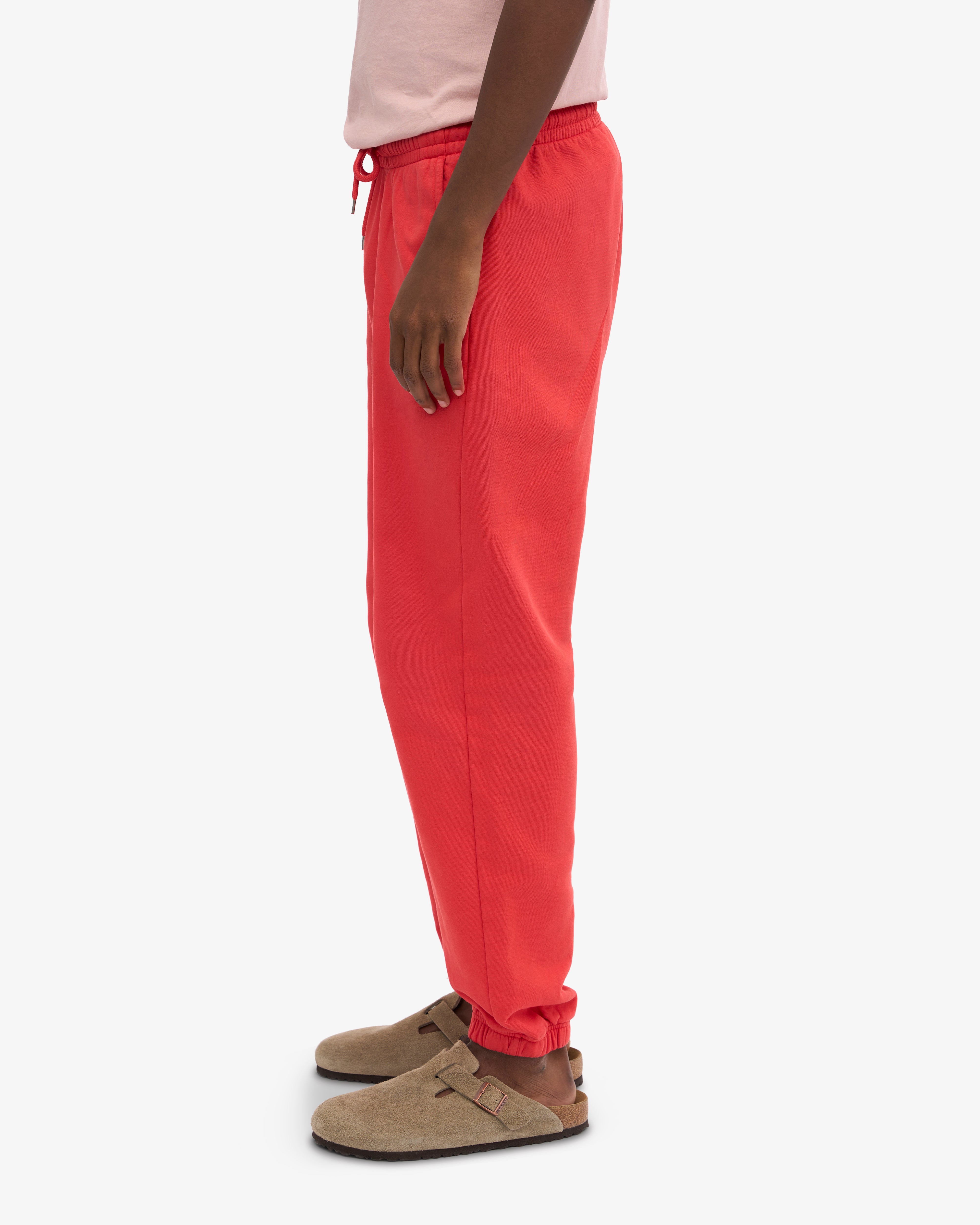 Organic Cotton Sweatpants for Women - Soft & Comfortable Red Tangerine Lounge Pants - Perfect for Yoga, Running & Home Relaxation
