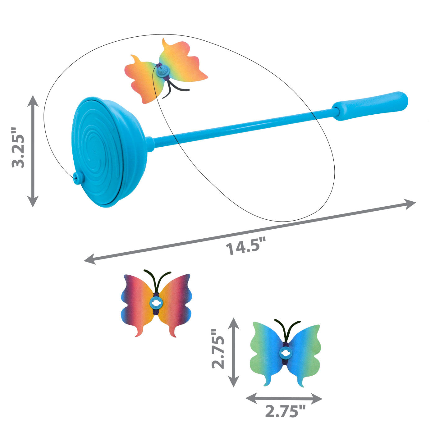 KONG Teaser Purrsuit Butterfly Cat Toy - Interactive Feather Wand for Indoor Cats - Perfect for Playtime & Exercise - Great for Bonding & Stimulation