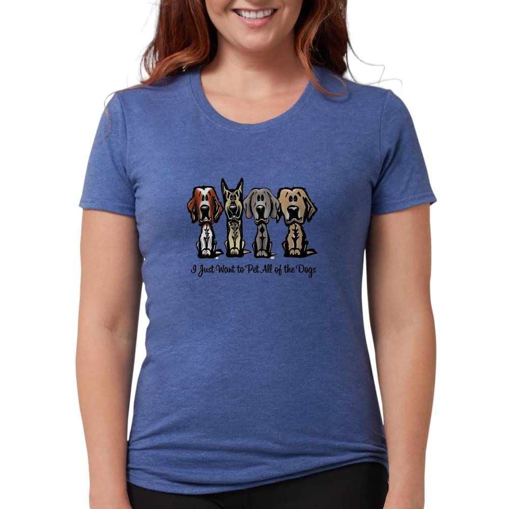 Funny Dog Lover T-Shirt - 'I Just Want to Pet All The Dogs' Tri-Blend Tee for Men & Women | Perfect for Dog Parks, Walks & Animal Shelter Volunteering