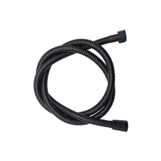 TOPOB 1.4M Black Stainless Steel Shower Hose - Flexible Handheld Shower Head Replacement Pipe for Bathroom, Kitchen & RV Use - Anti-Kink Water Hose with Durable Fittings