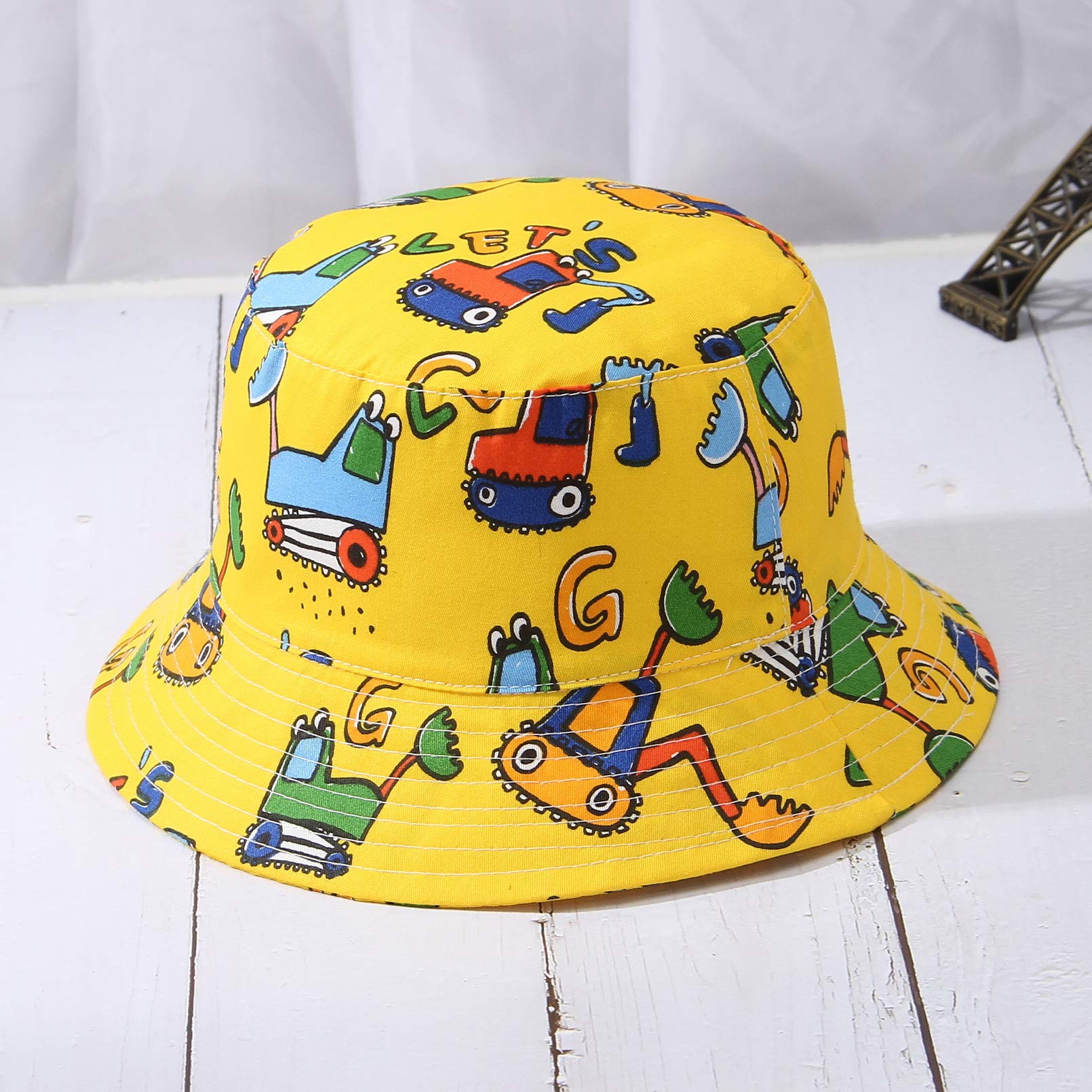 Baby Sun Hat for Boys & Girls - UPF 50+ Wide Brim Bucket Hat for Toddlers & Kids - Summer Beach Outdoor Sun Protection Hat - Perfect for Beach, Park, and Pool Activities