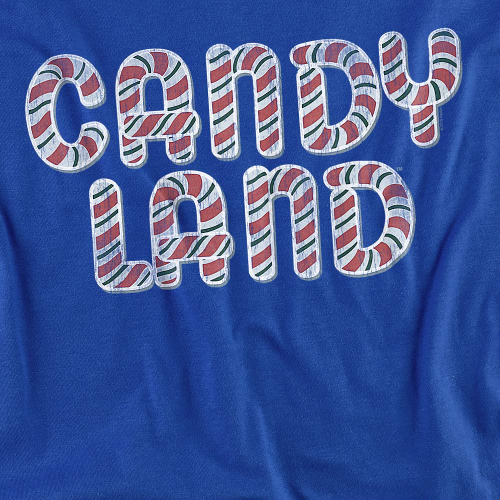 Popfunk Classic Candy Land Candy Cane Logo T-Shirt - Fun Holiday Christmas Graphic Tee for Women & Men - Perfect for Parties, Gifts & Festive Outfits